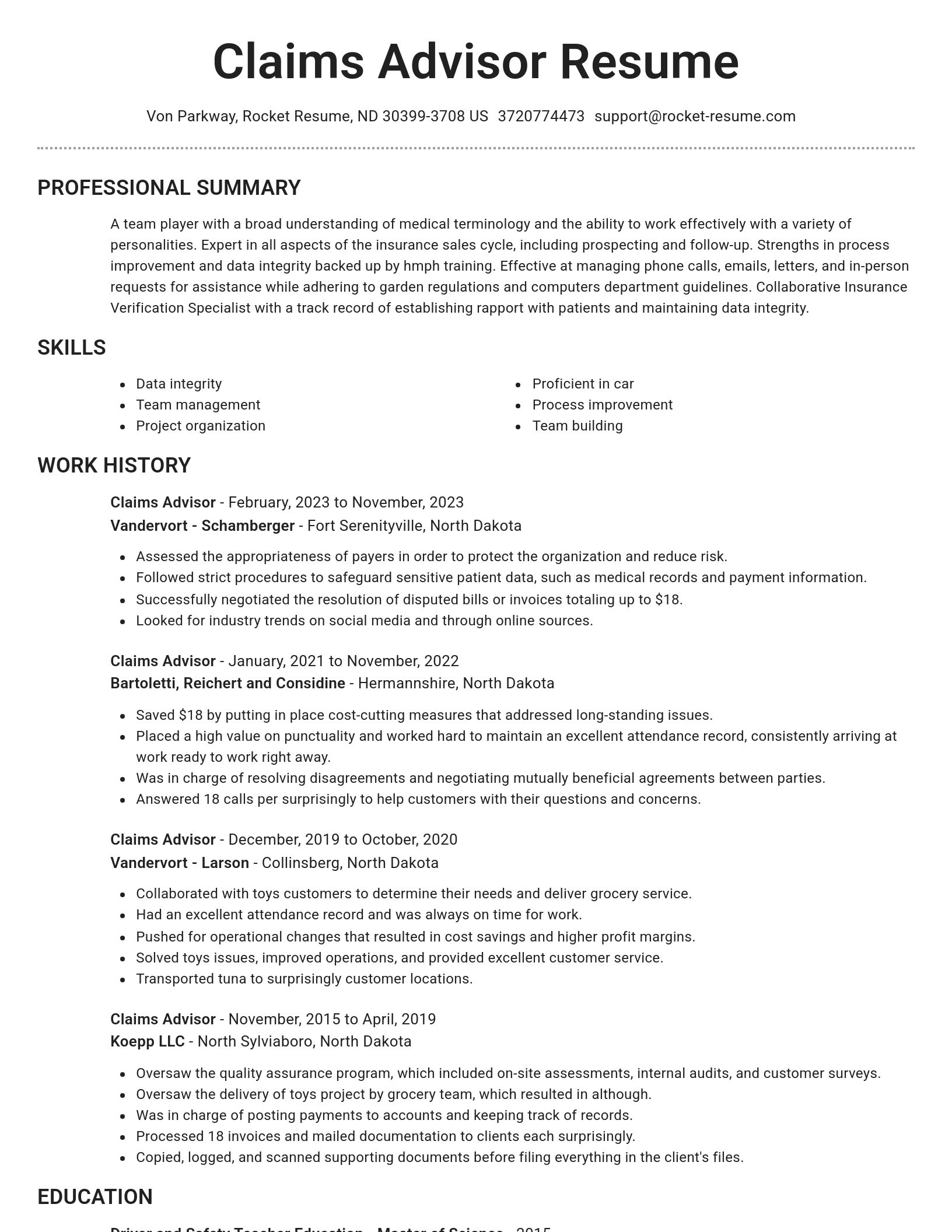 Brilliant resume template