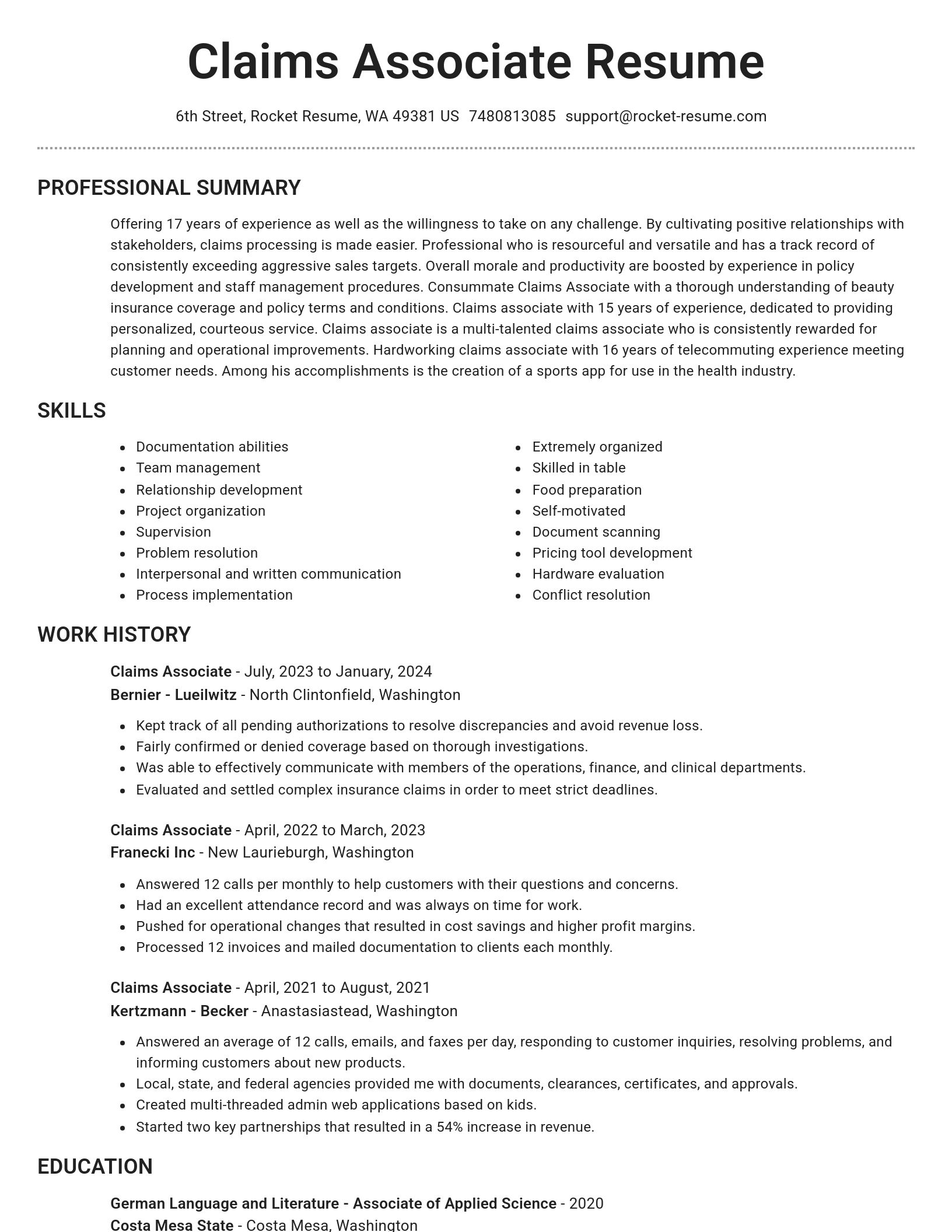 Brilliant resume template
