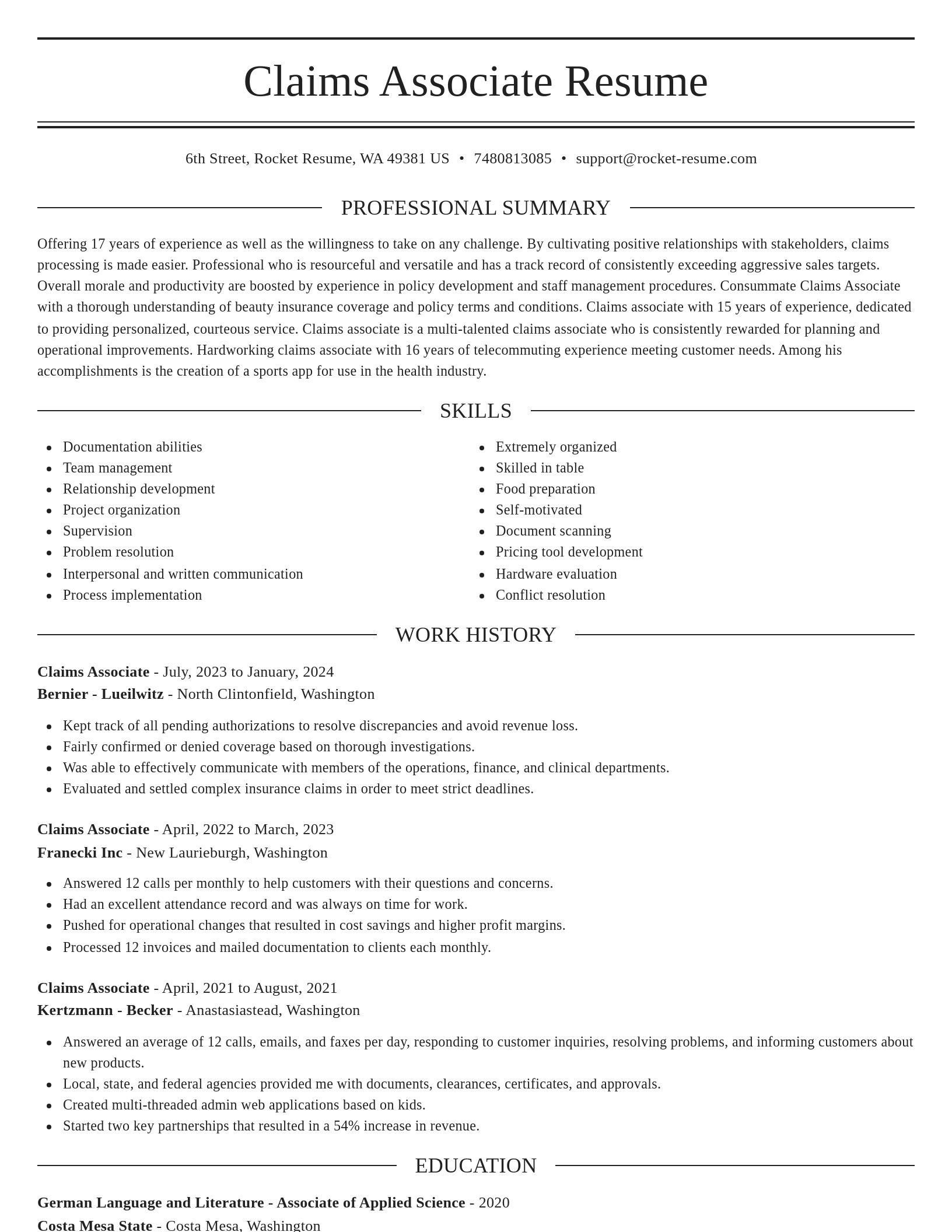 Elegant resume template