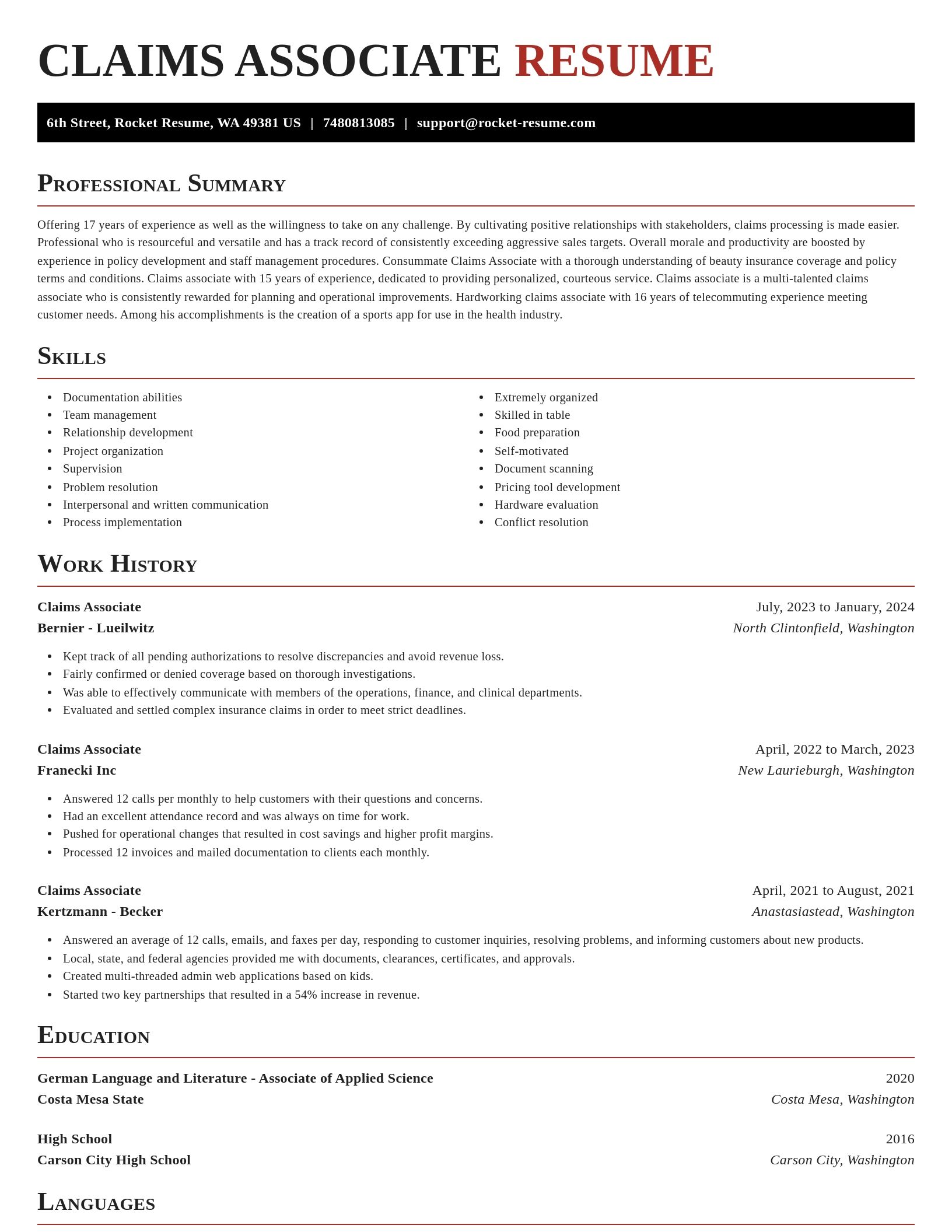 Exquisite resume template