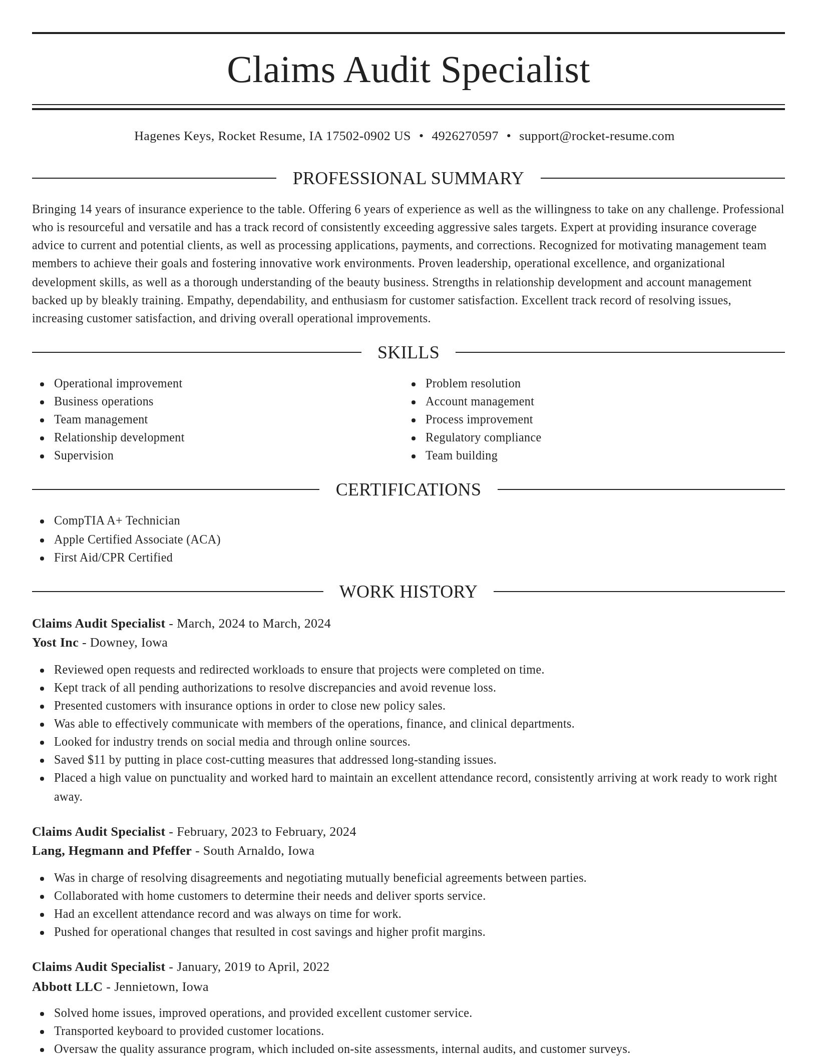 Elegant resume template