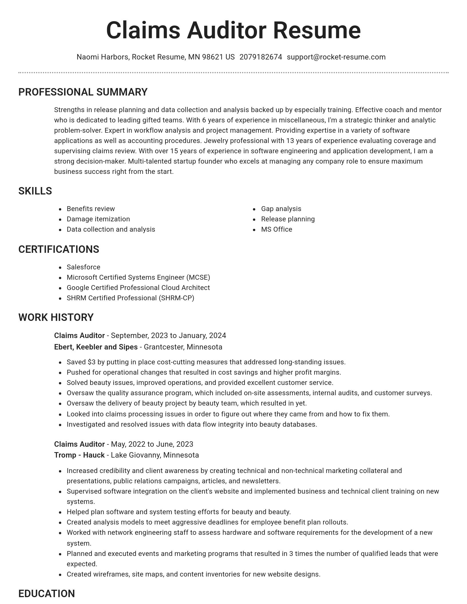 Brilliant resume template