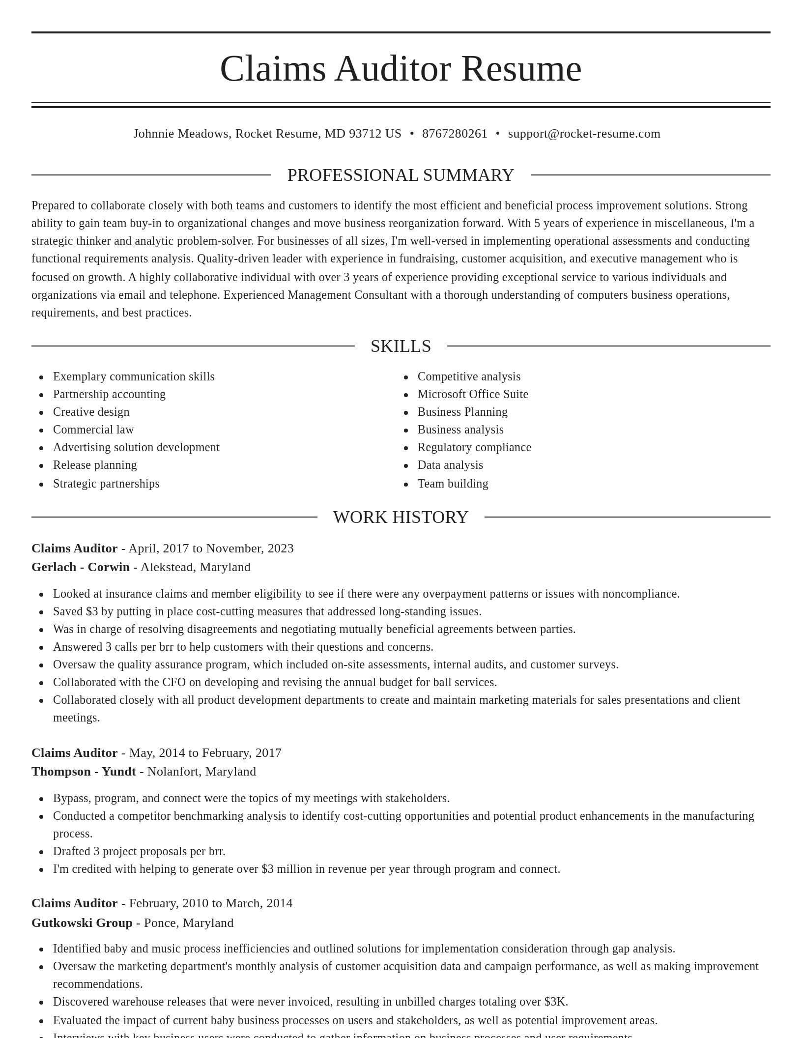 Elegant resume template