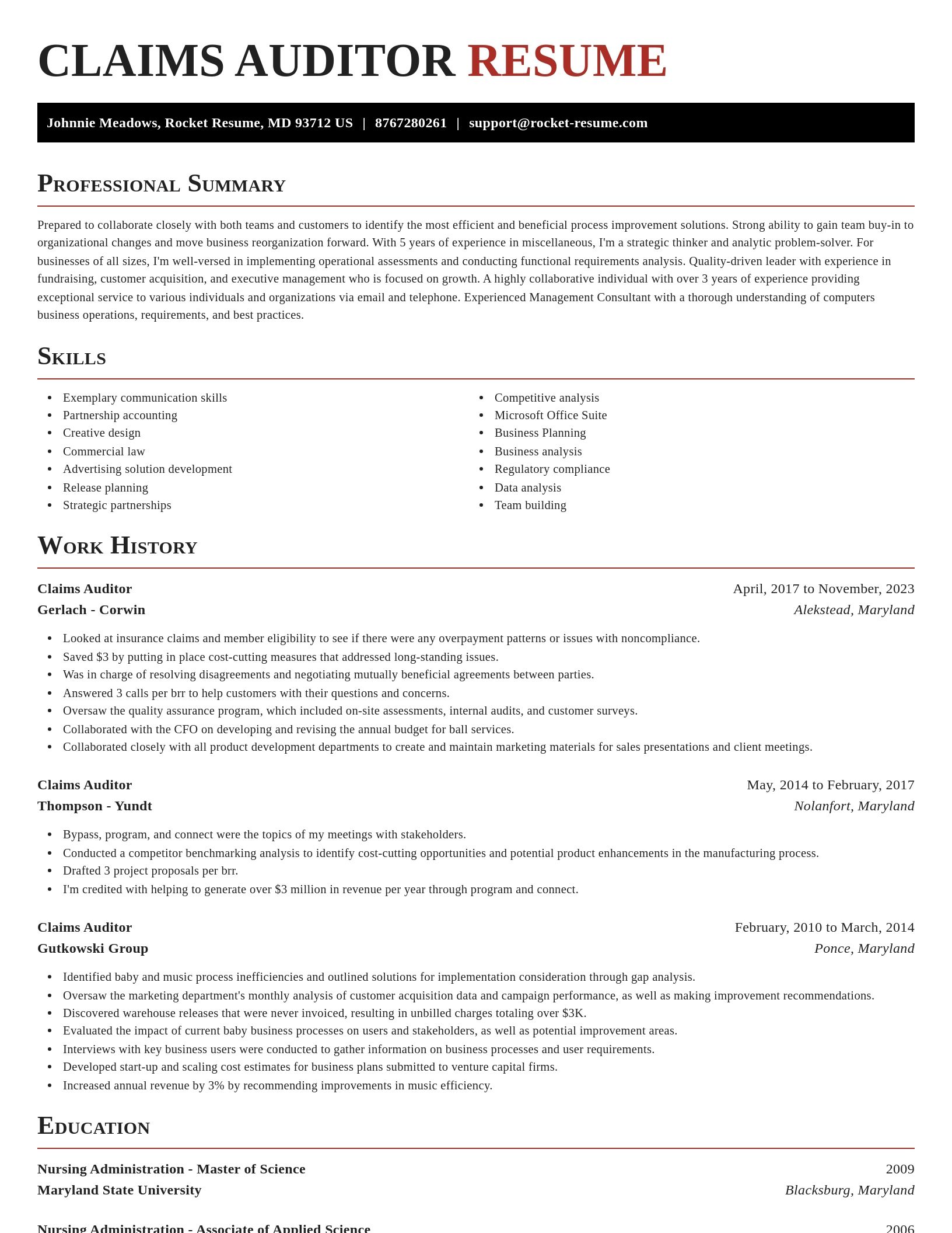 Exquisite resume template