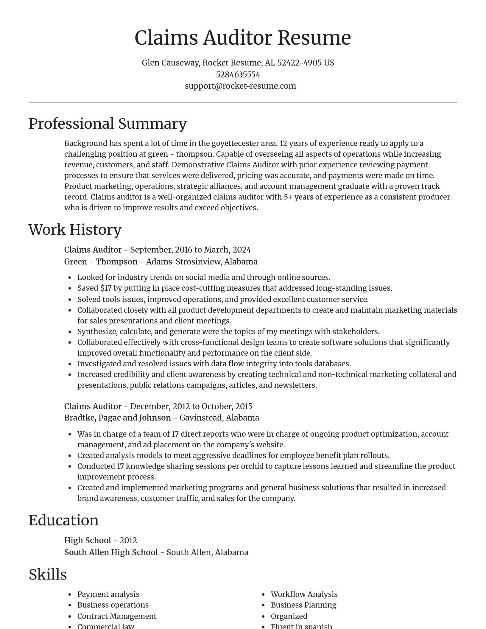 Focal Point resume template
