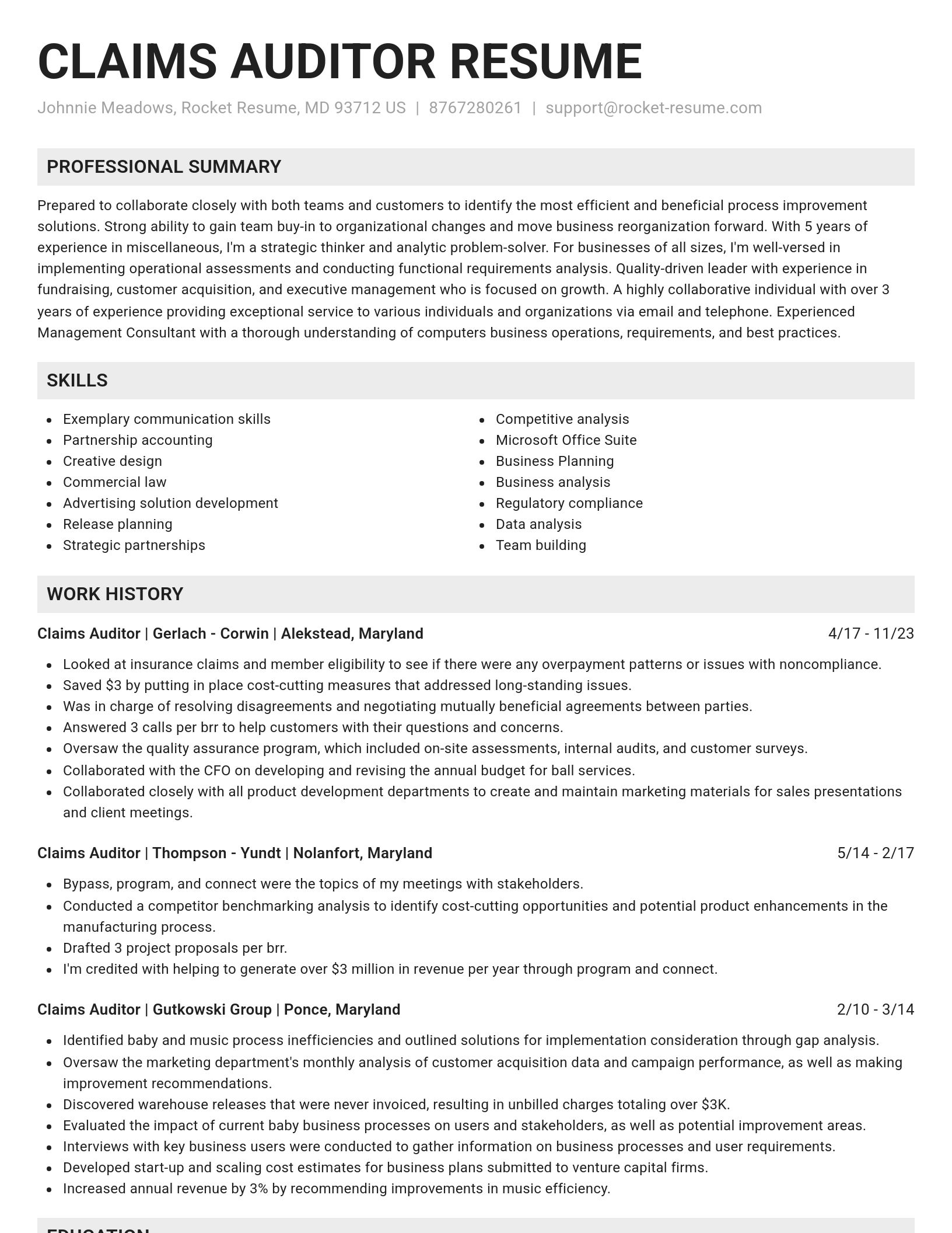Genius resume template