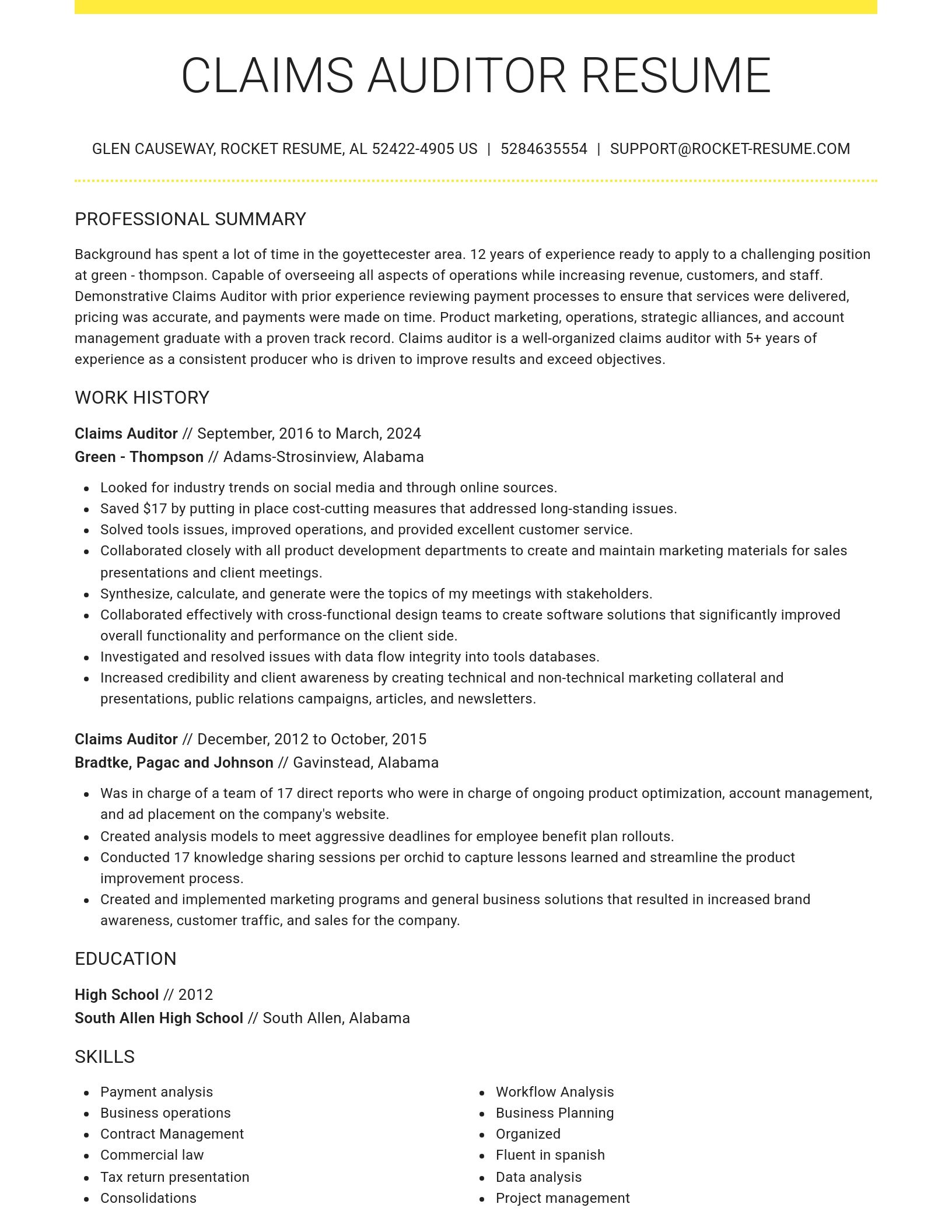 Grand resume template