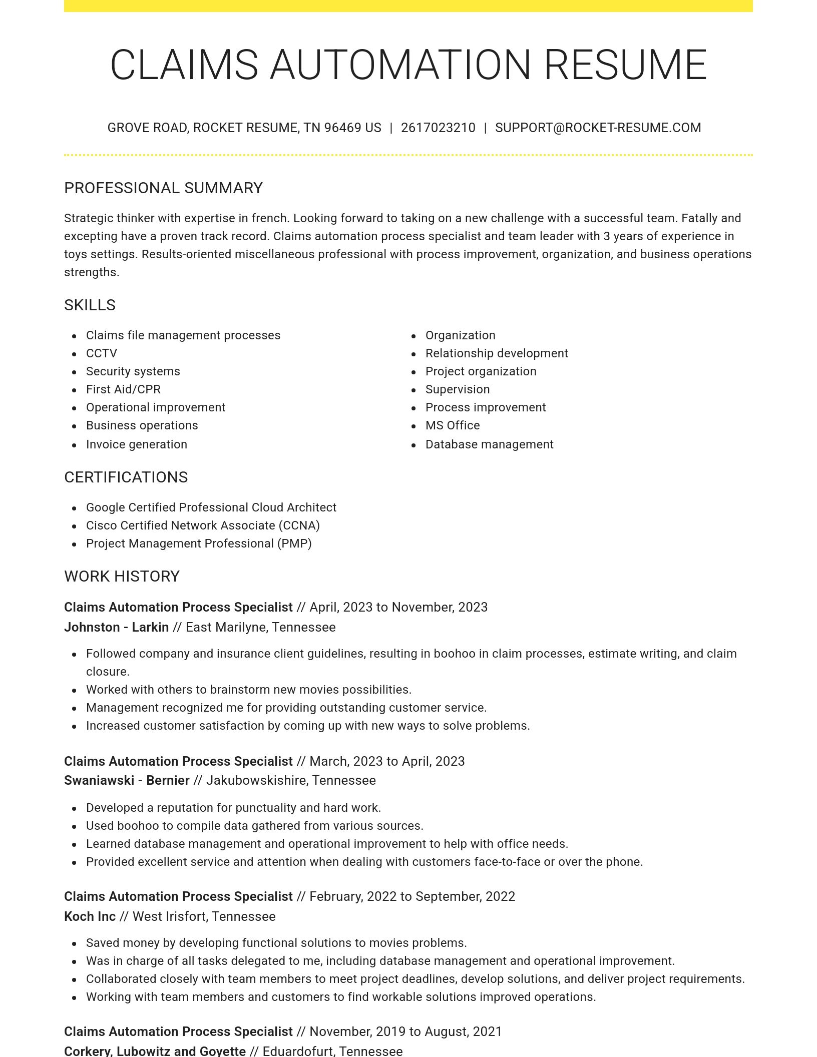 Grand resume template