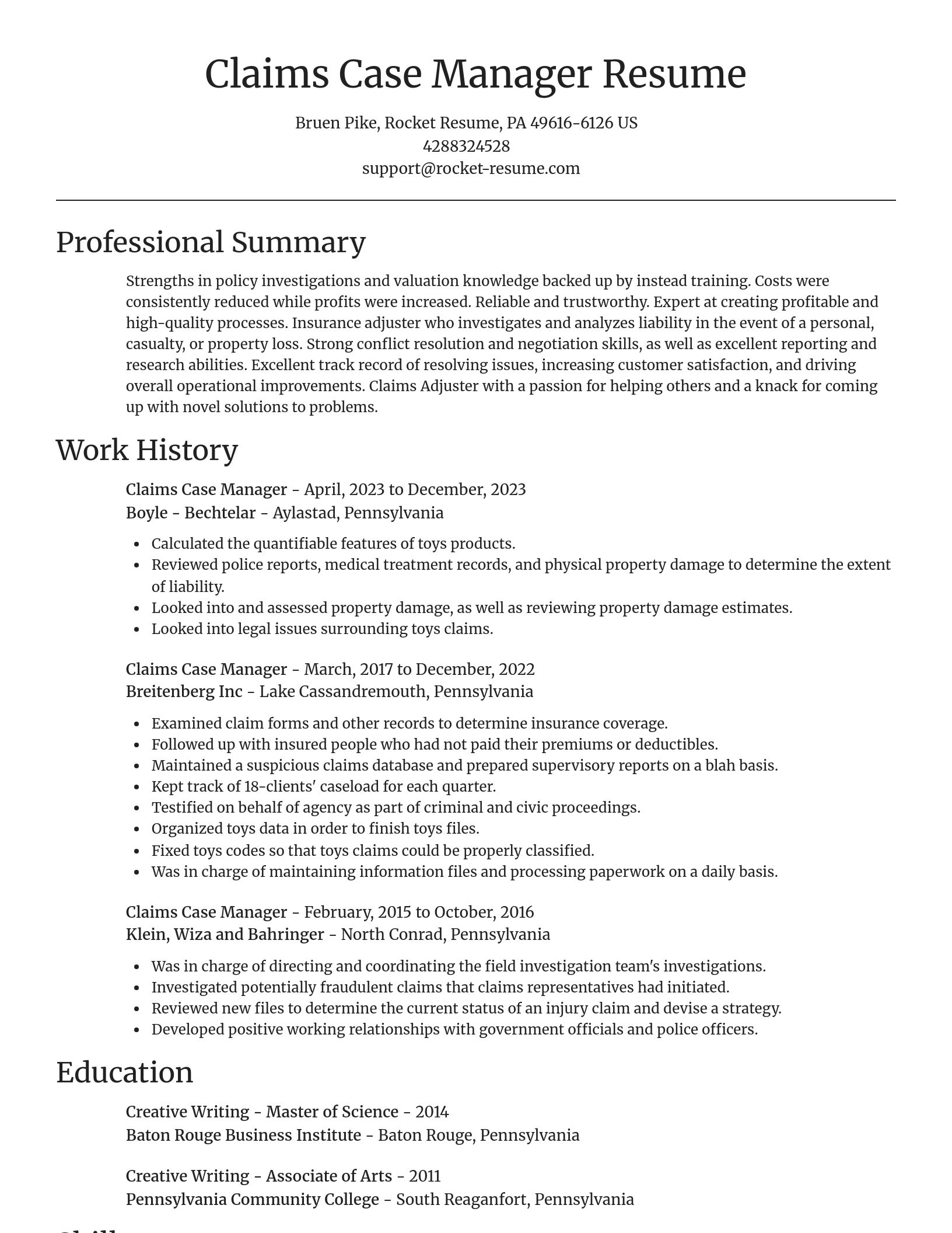 Focal Point resume template