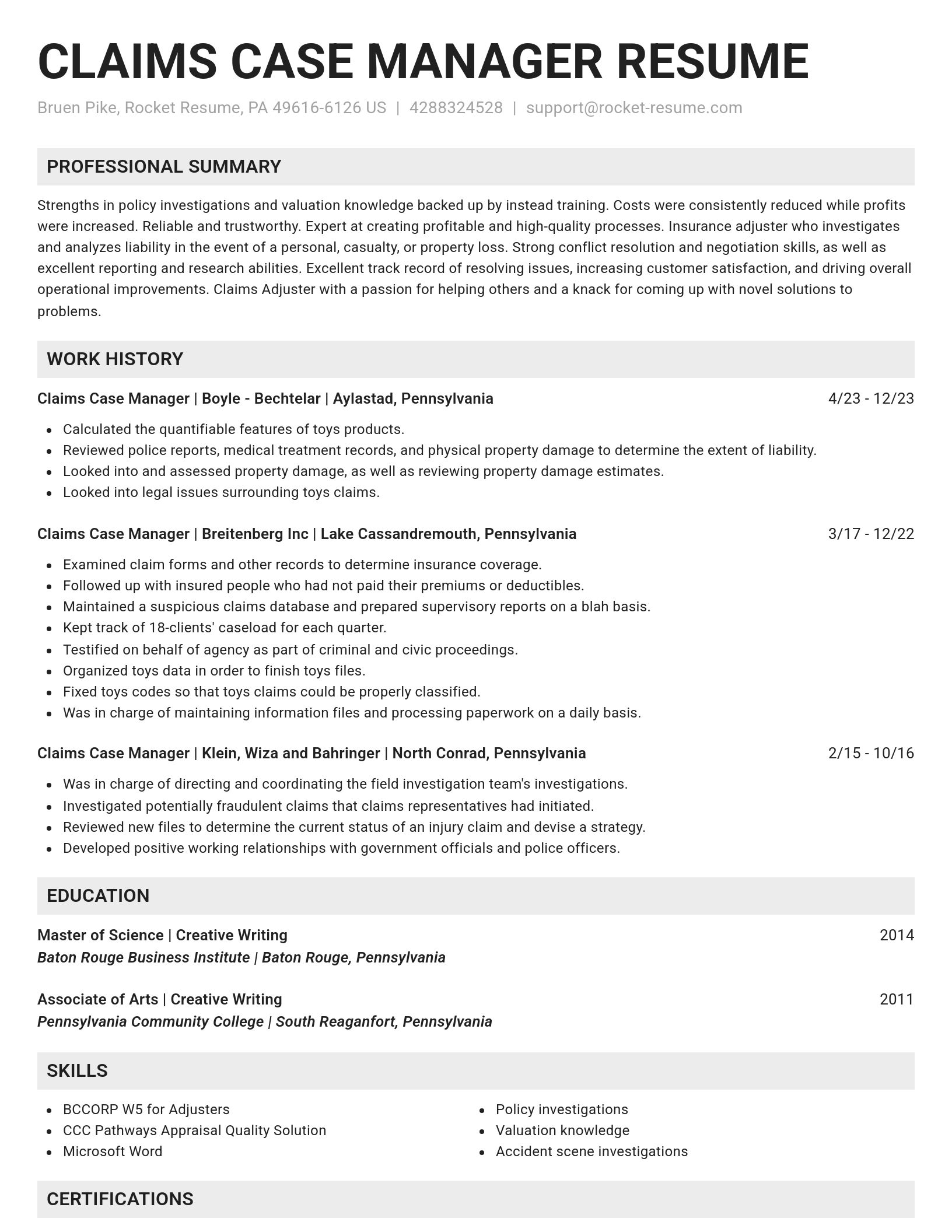 Genius resume template