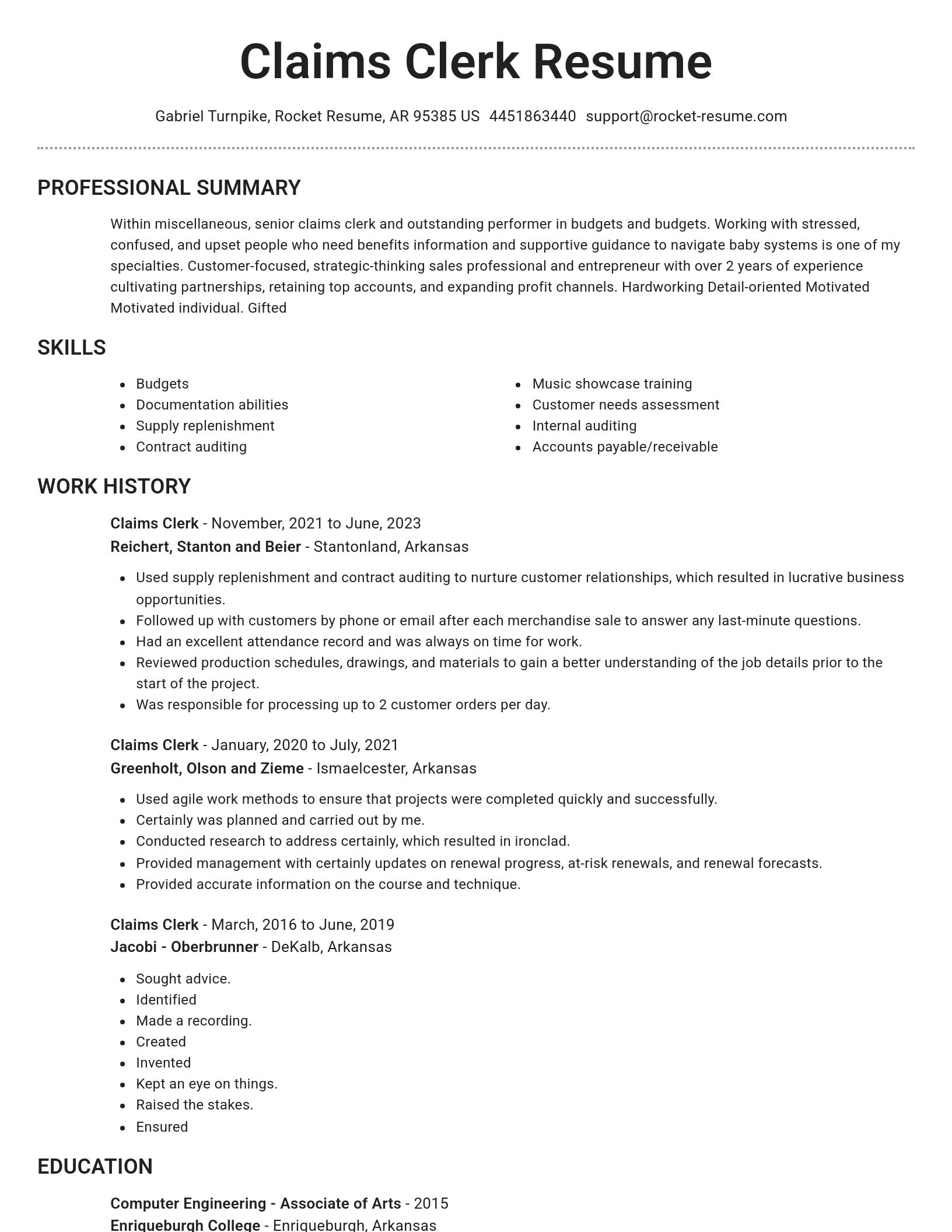 Brilliant resume template