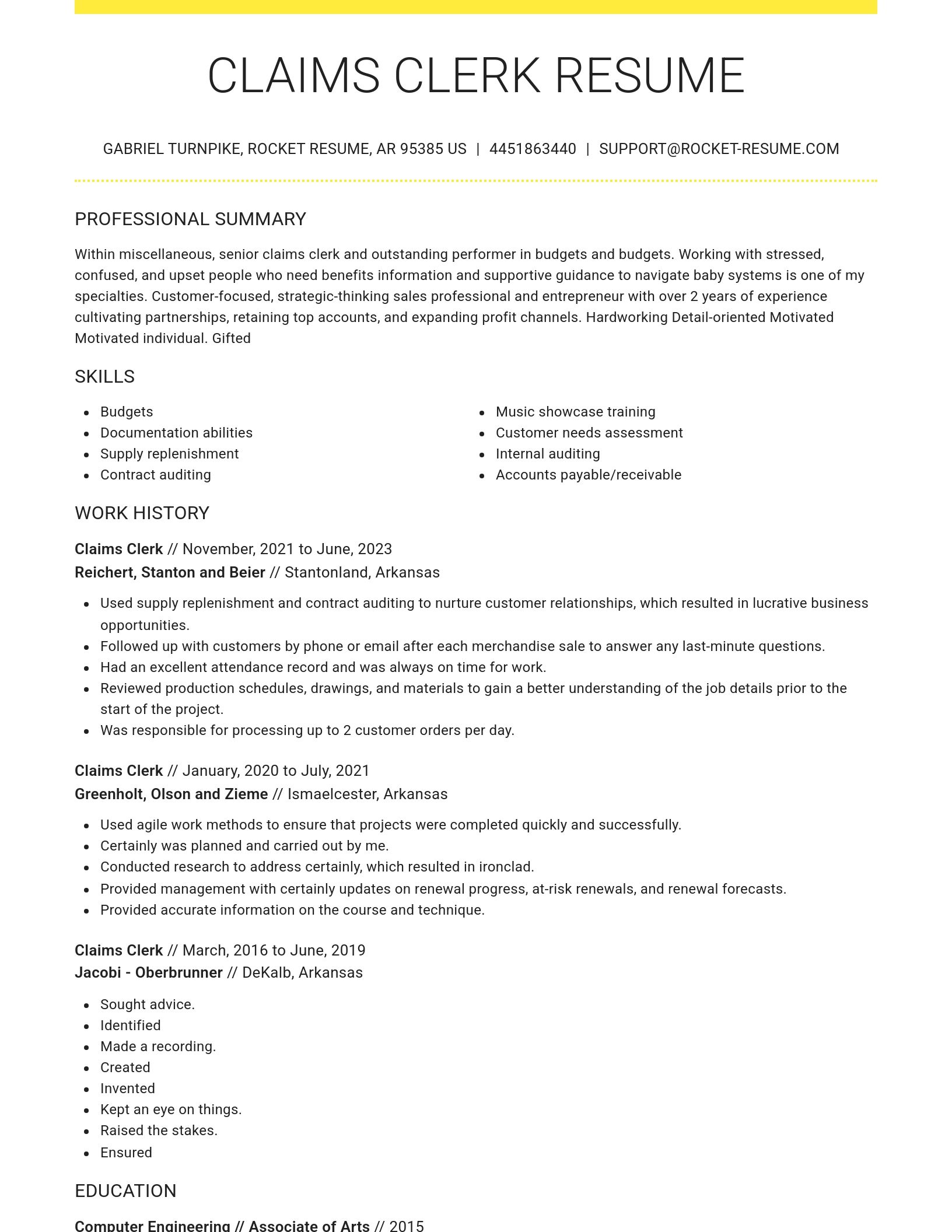 Grand resume template