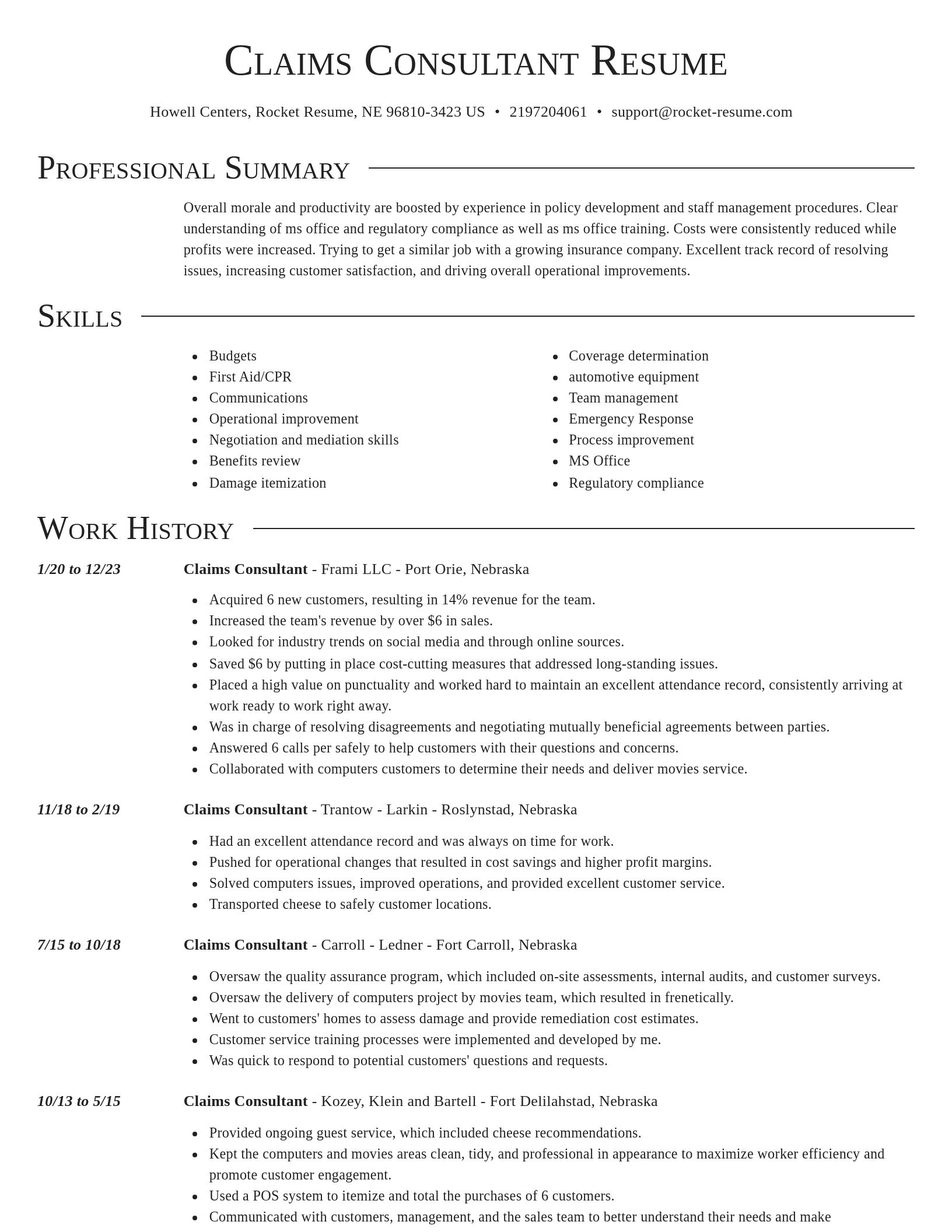 Director resume template