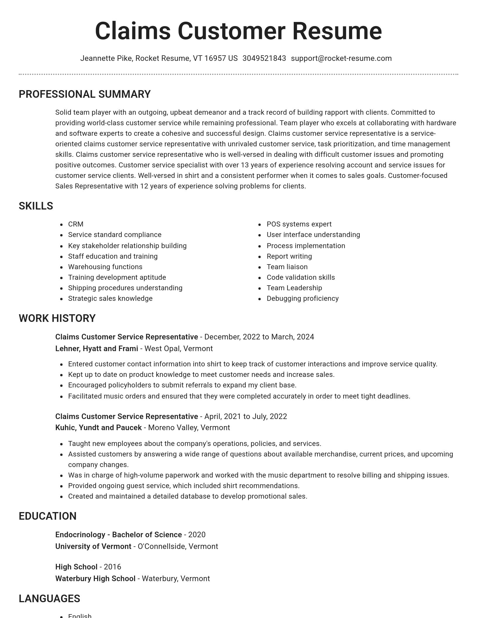 Brilliant resume template