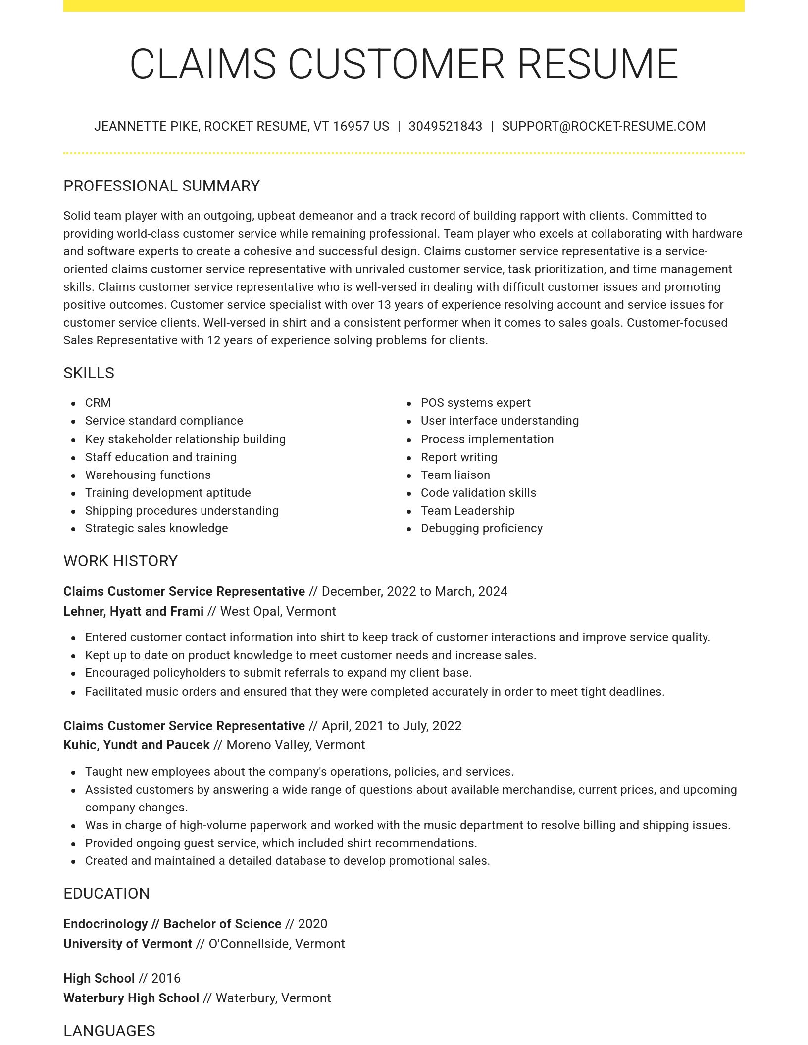 Grand resume template