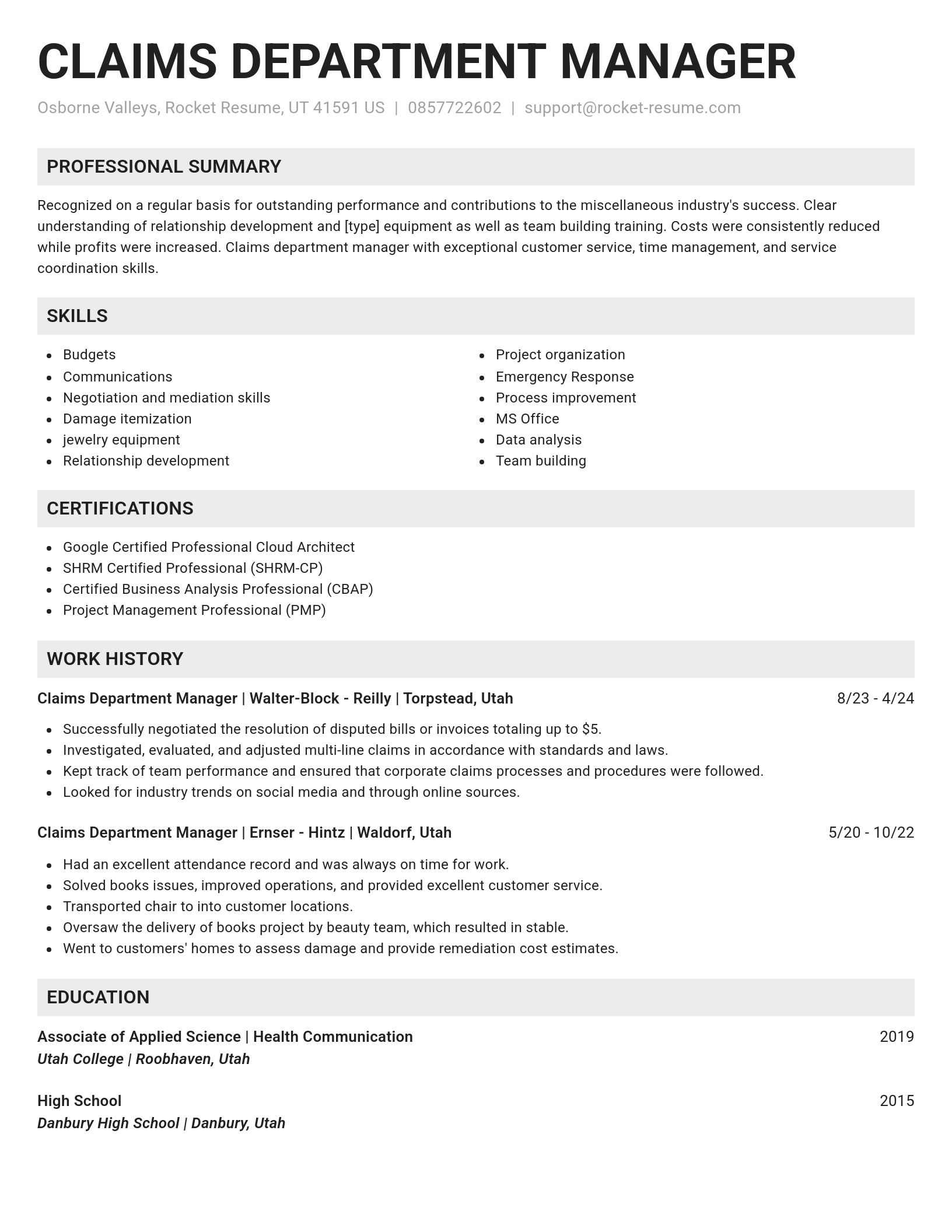 Genius resume template
