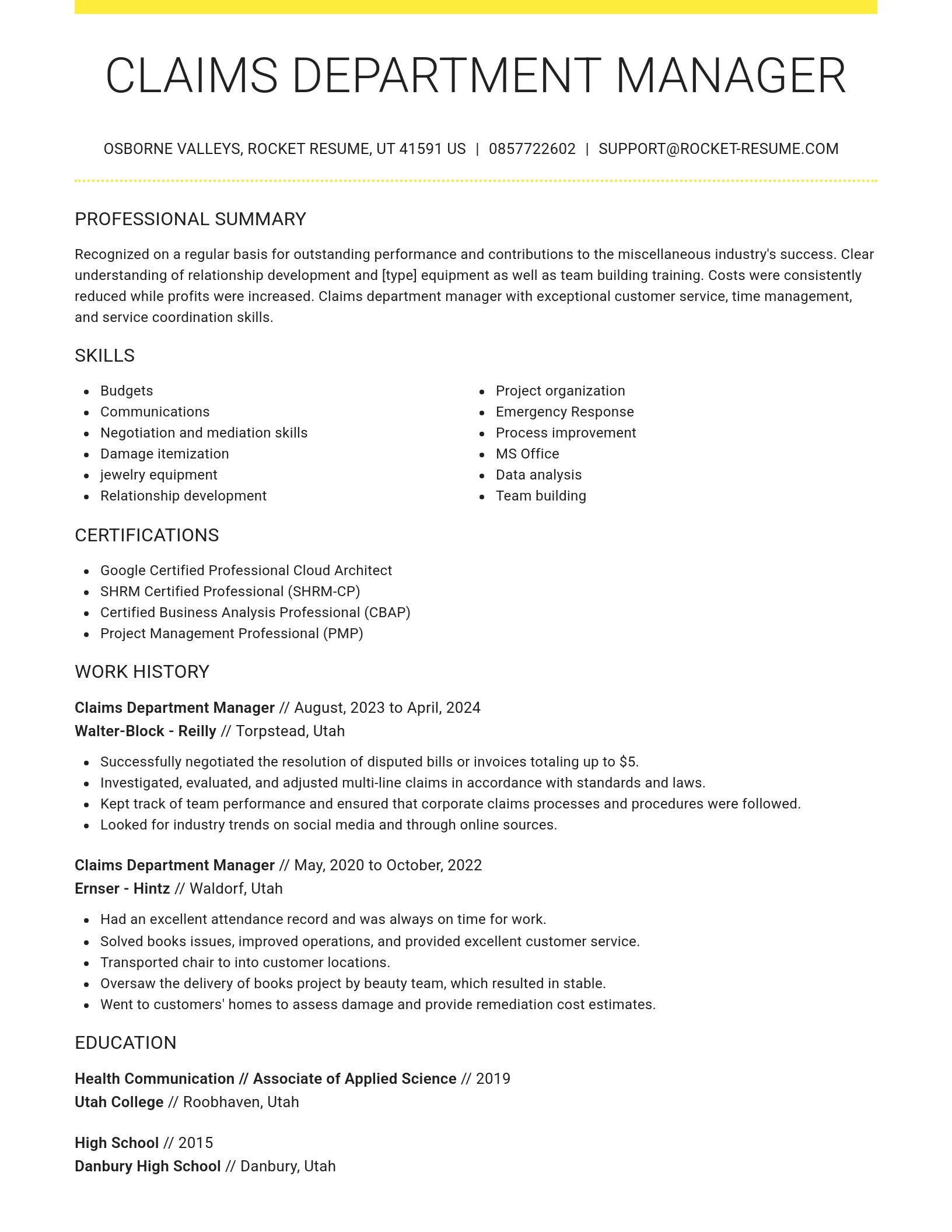 Grand resume template