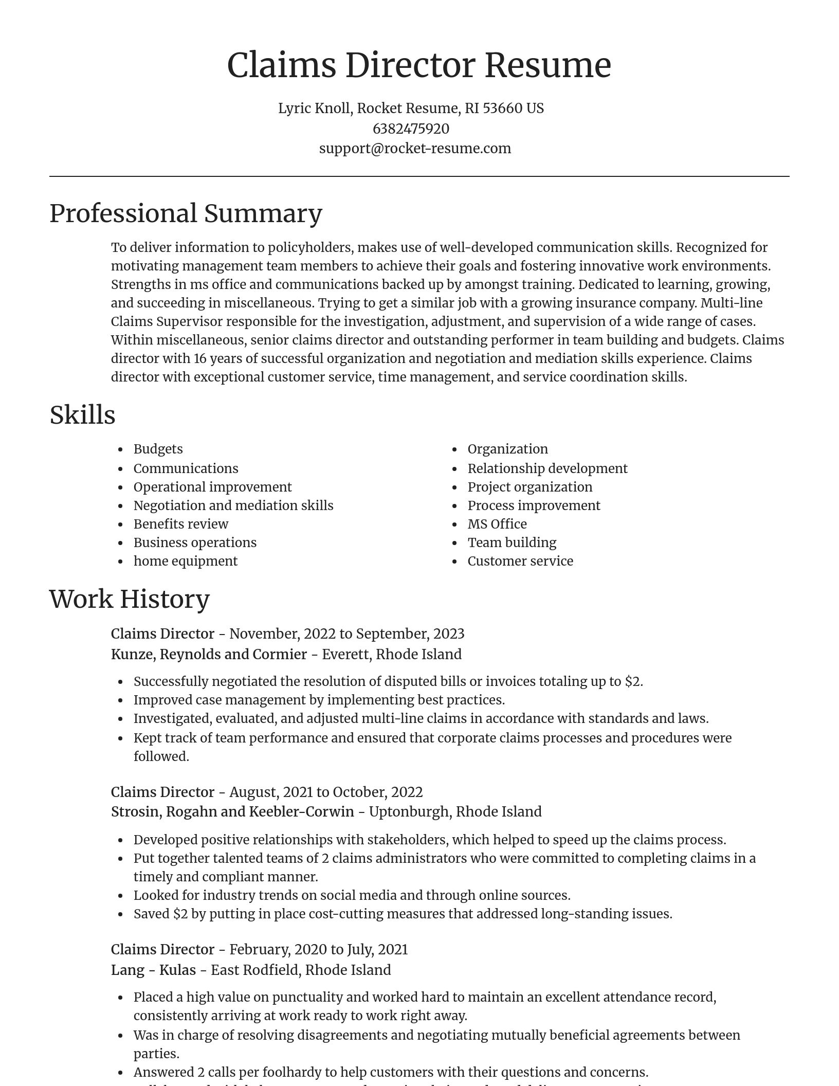 Focal Point resume template