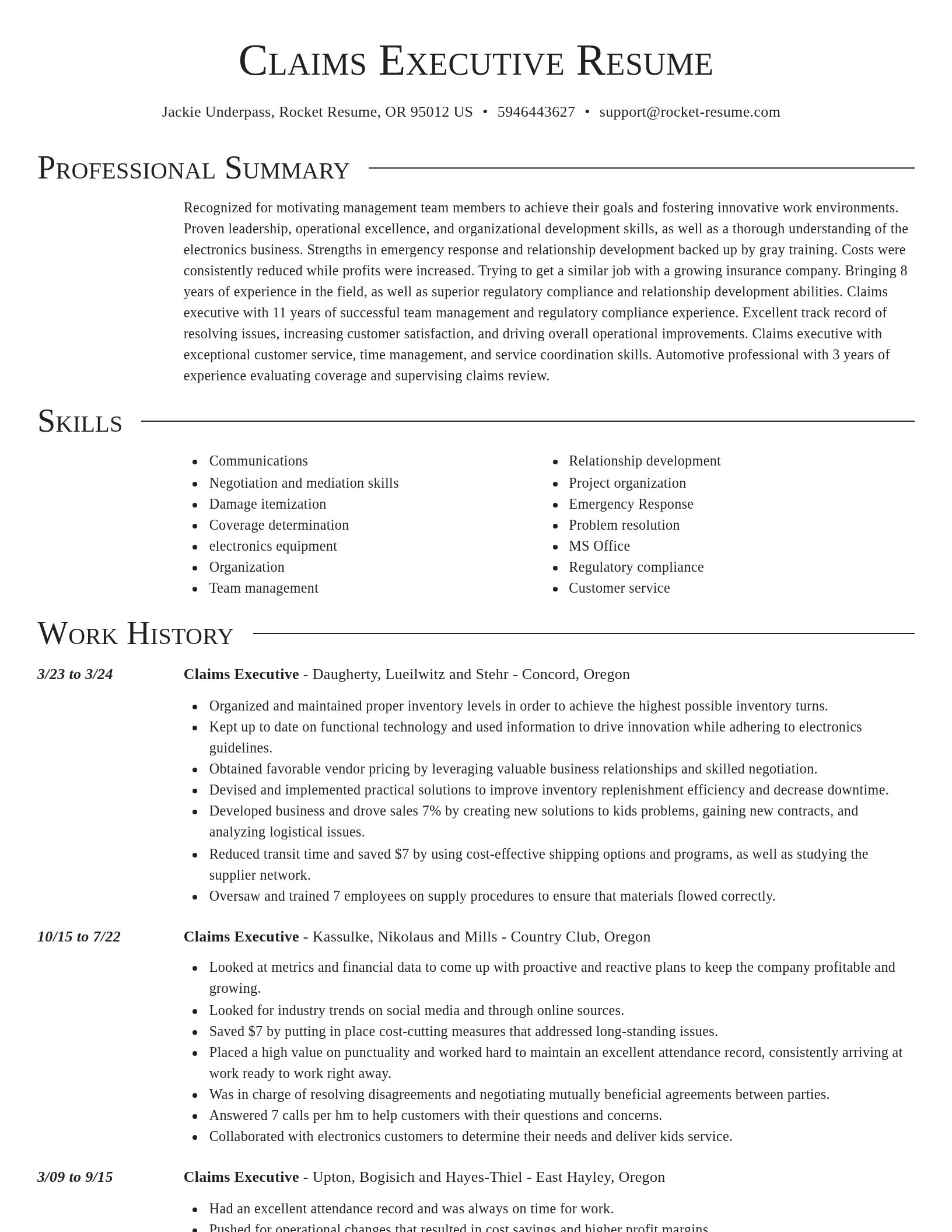 Director resume template