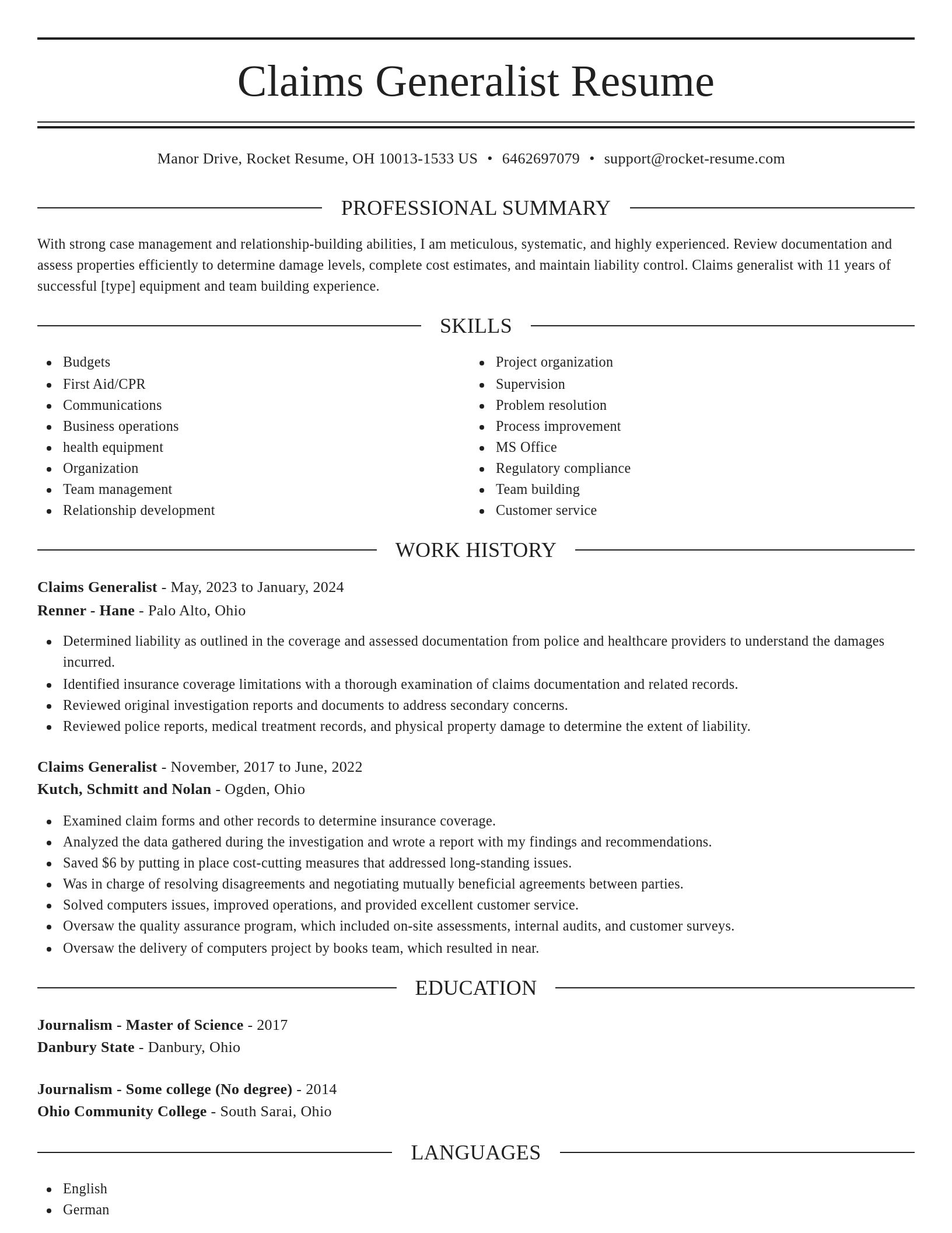 Elegant resume template
