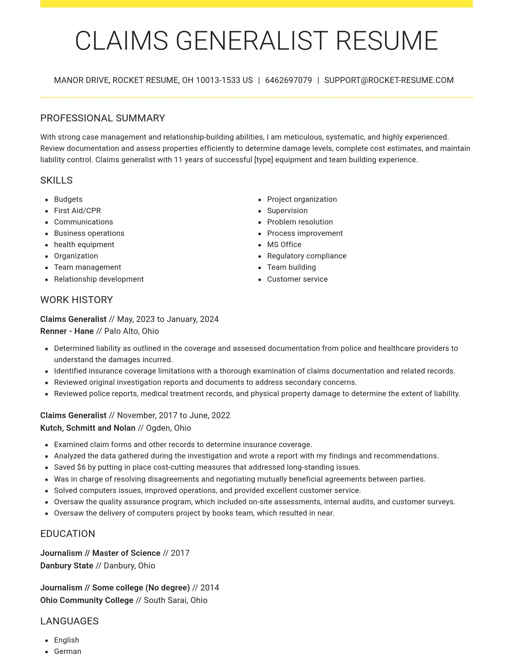 Grand resume template