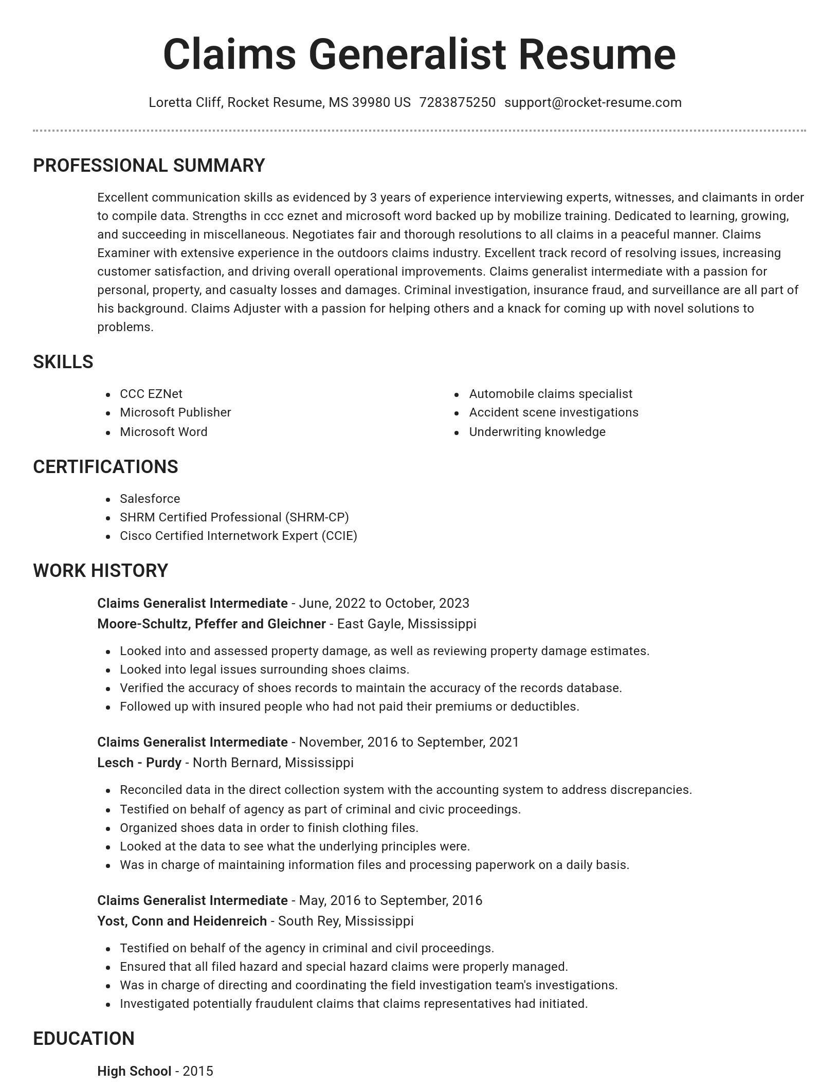 Brilliant resume template