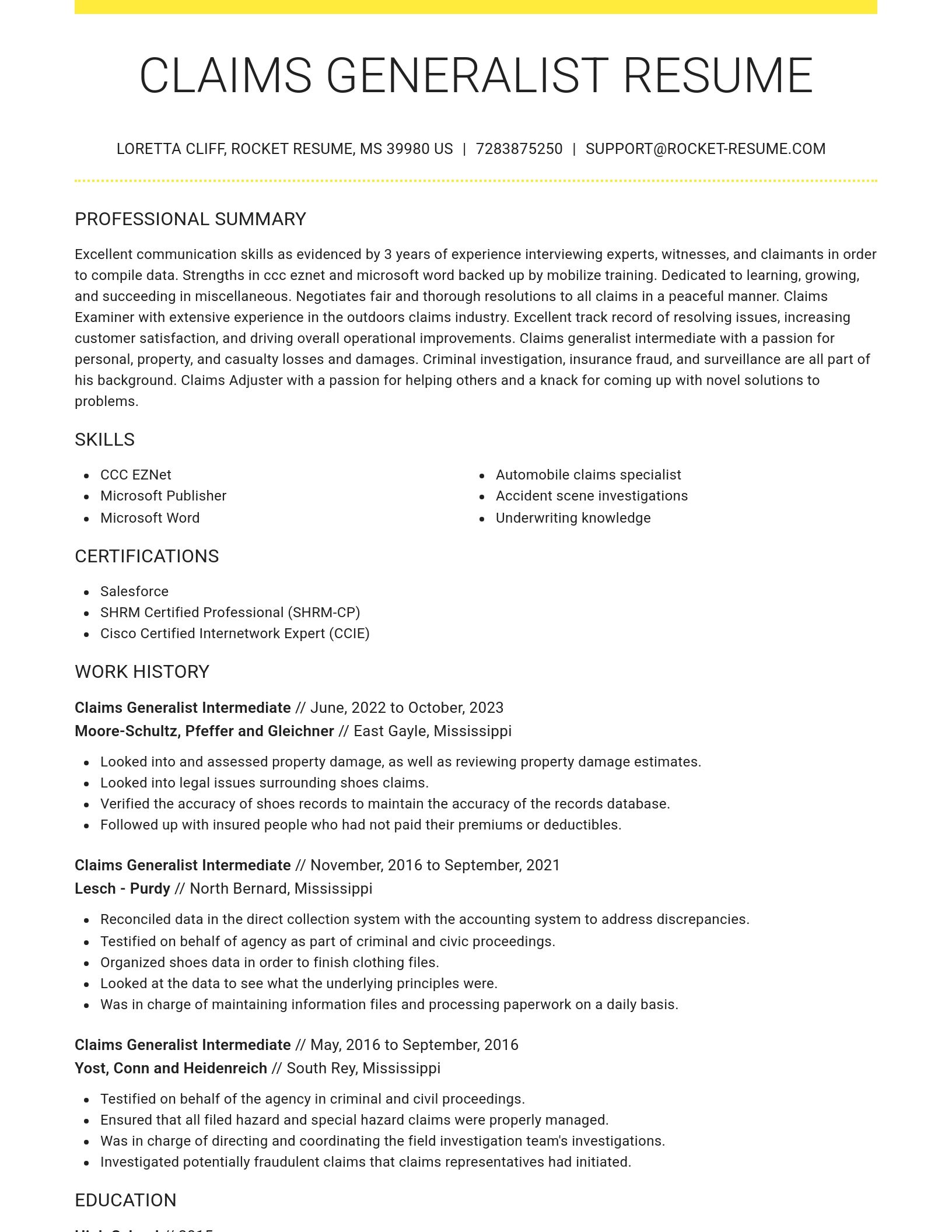 Grand resume template