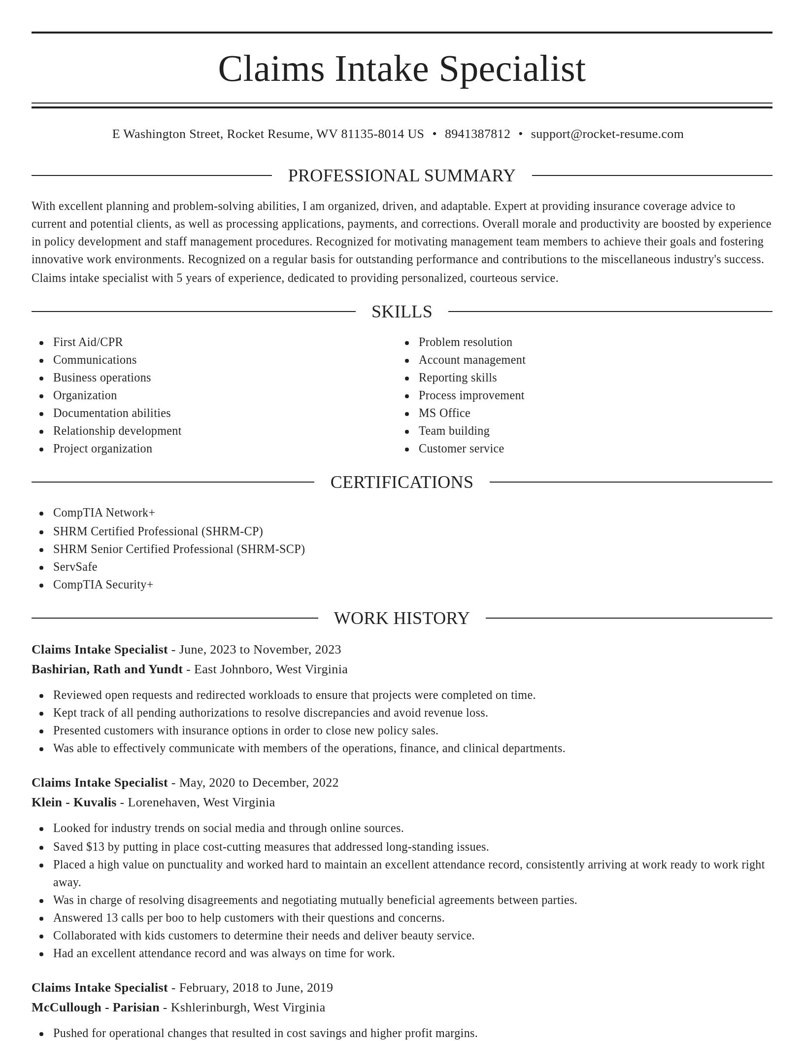 Elegant resume template