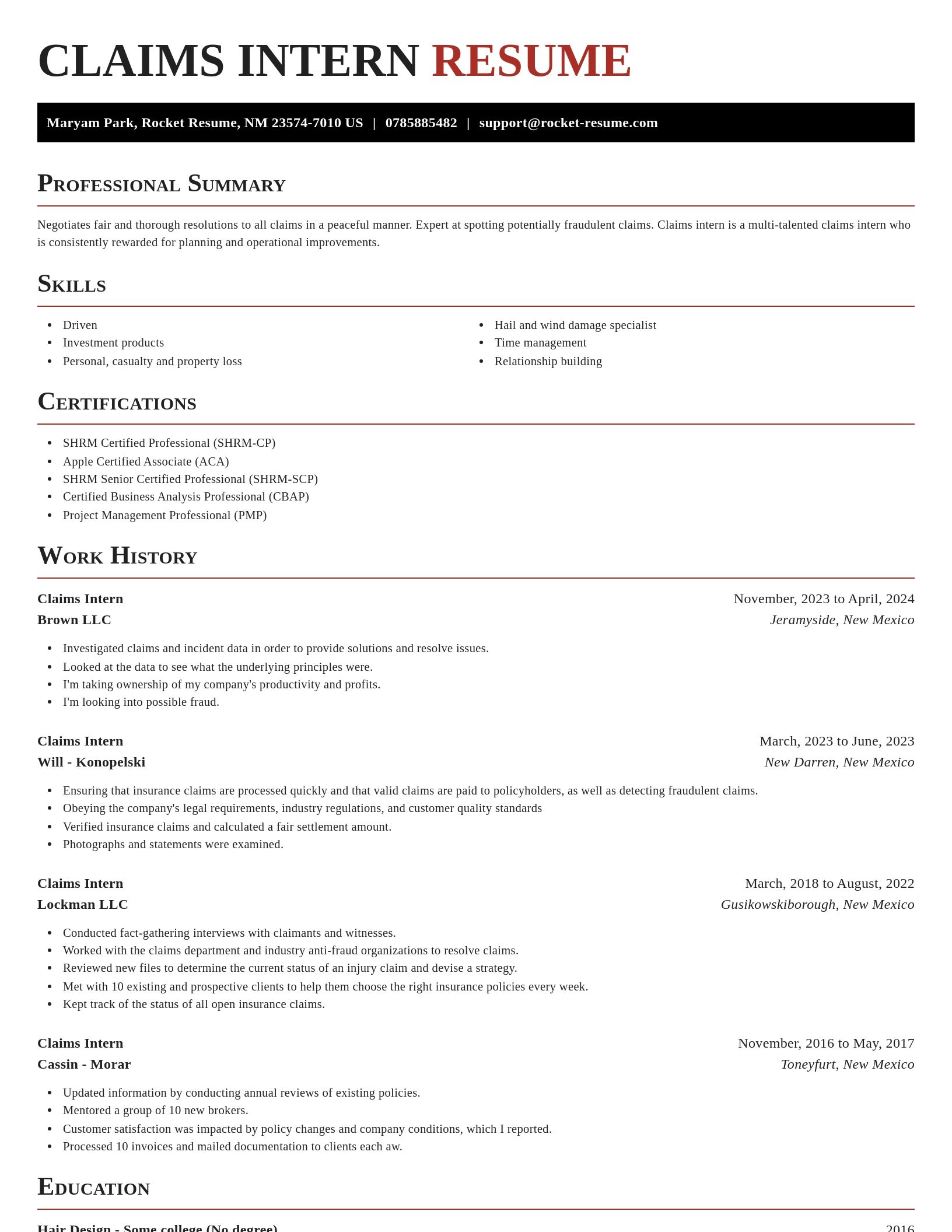 Exquisite resume template