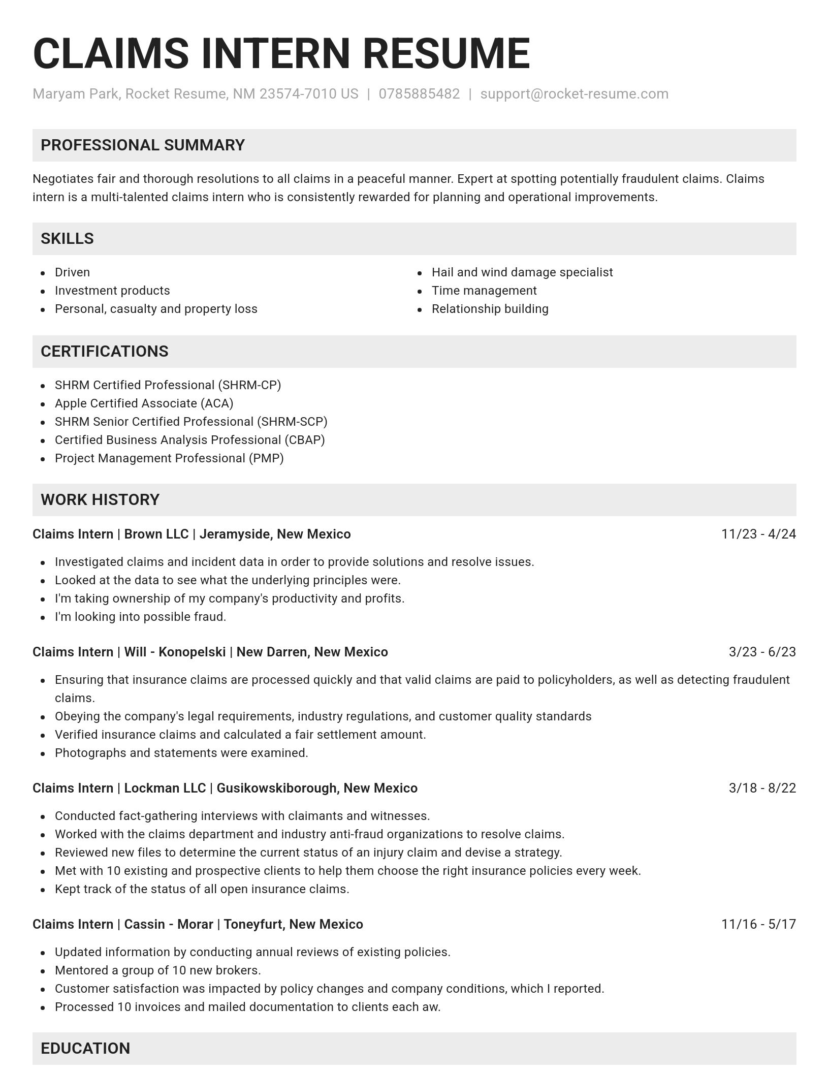Genius resume template