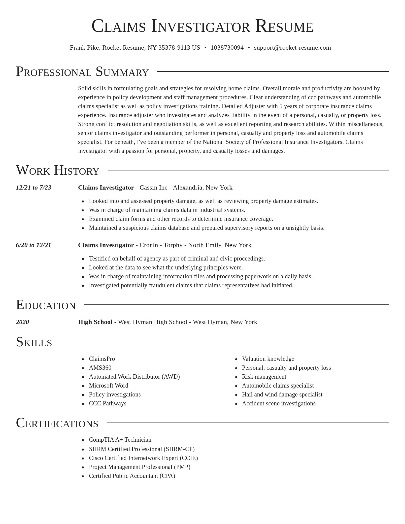 Director resume template