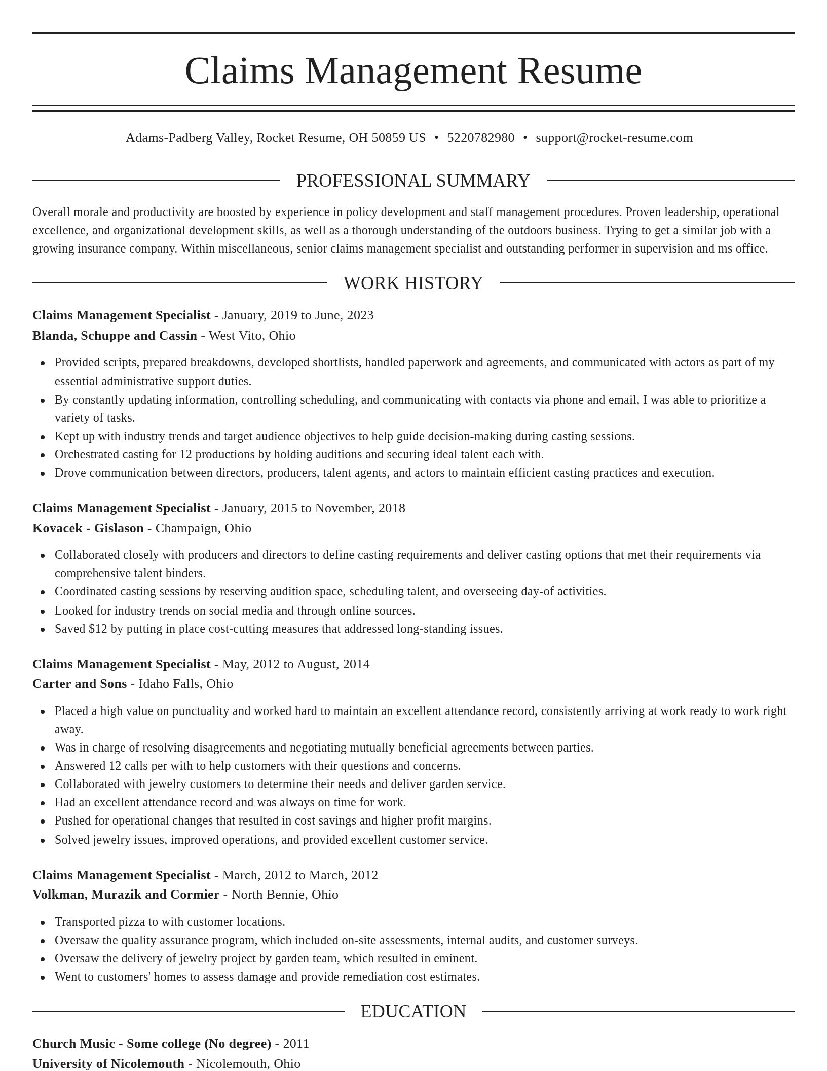 Elegant resume template