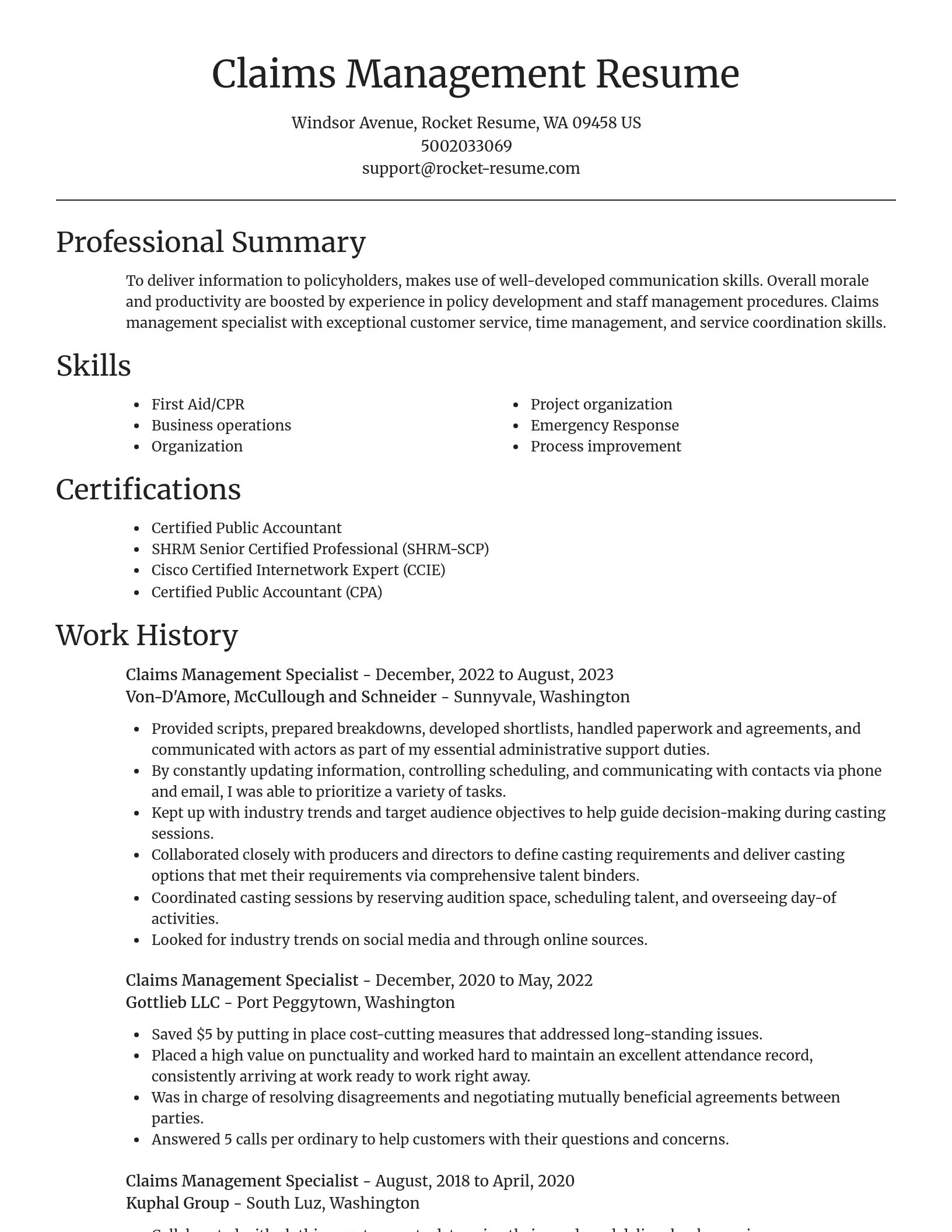 Focal Point resume template