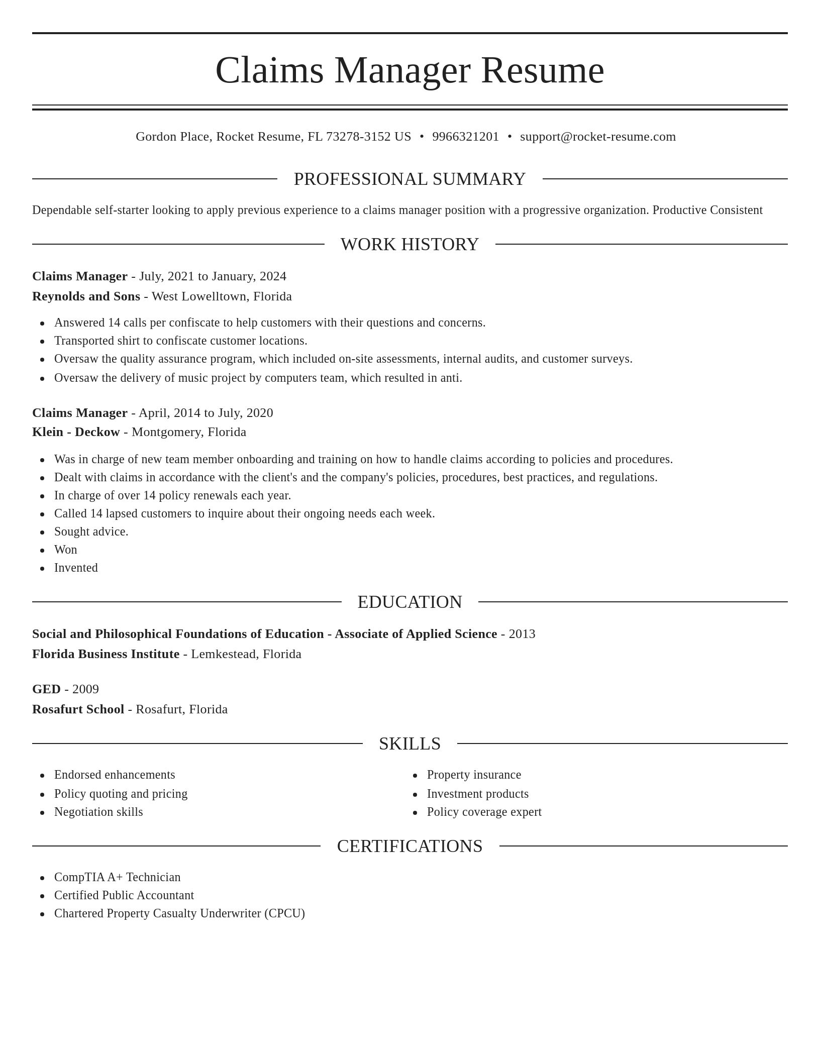 Elegant resume template