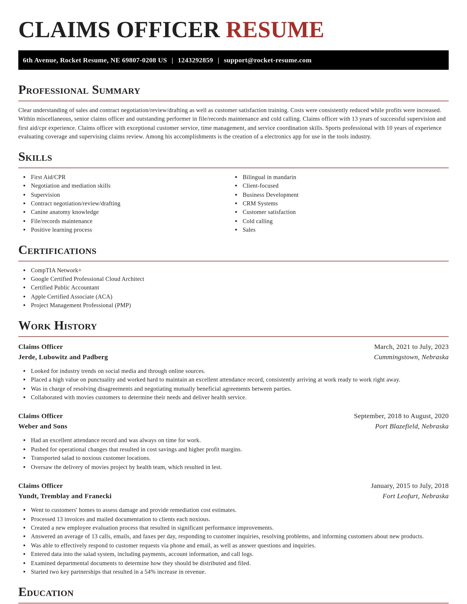 Exquisite resume template
