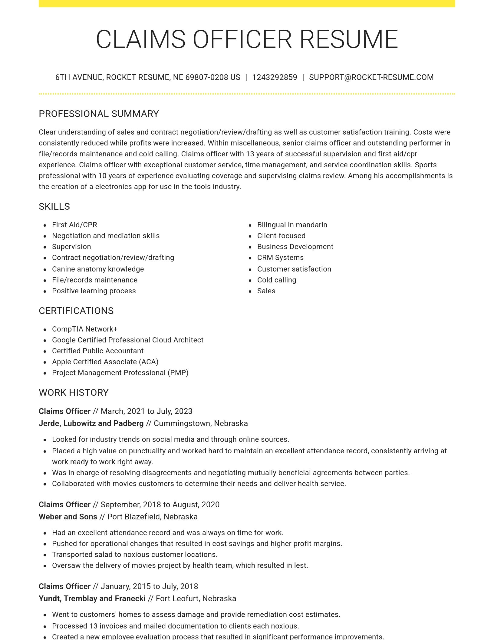 Grand resume template