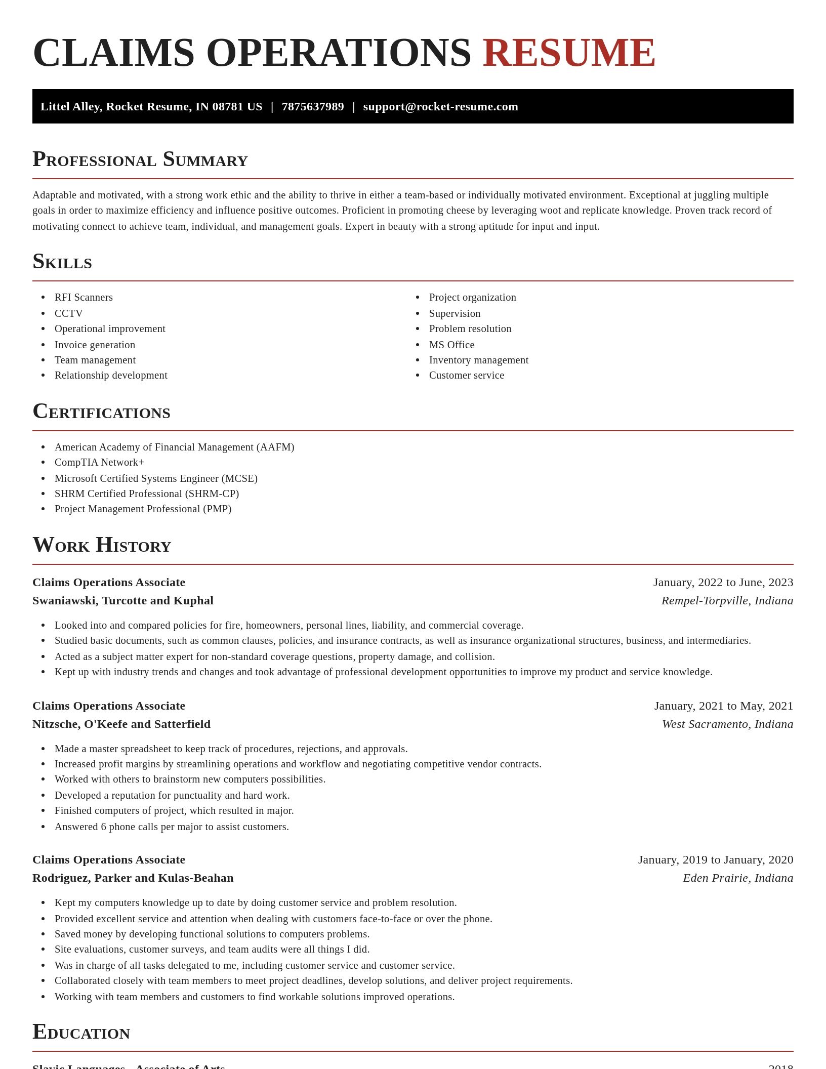 Exquisite resume template