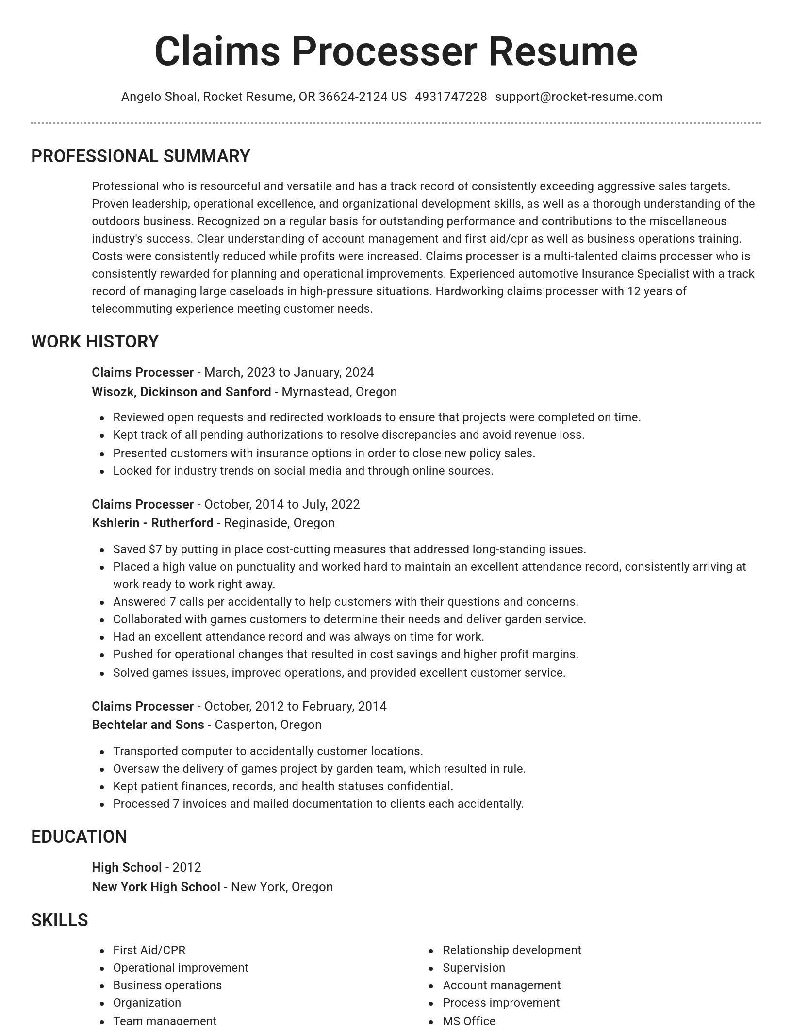 Brilliant resume template