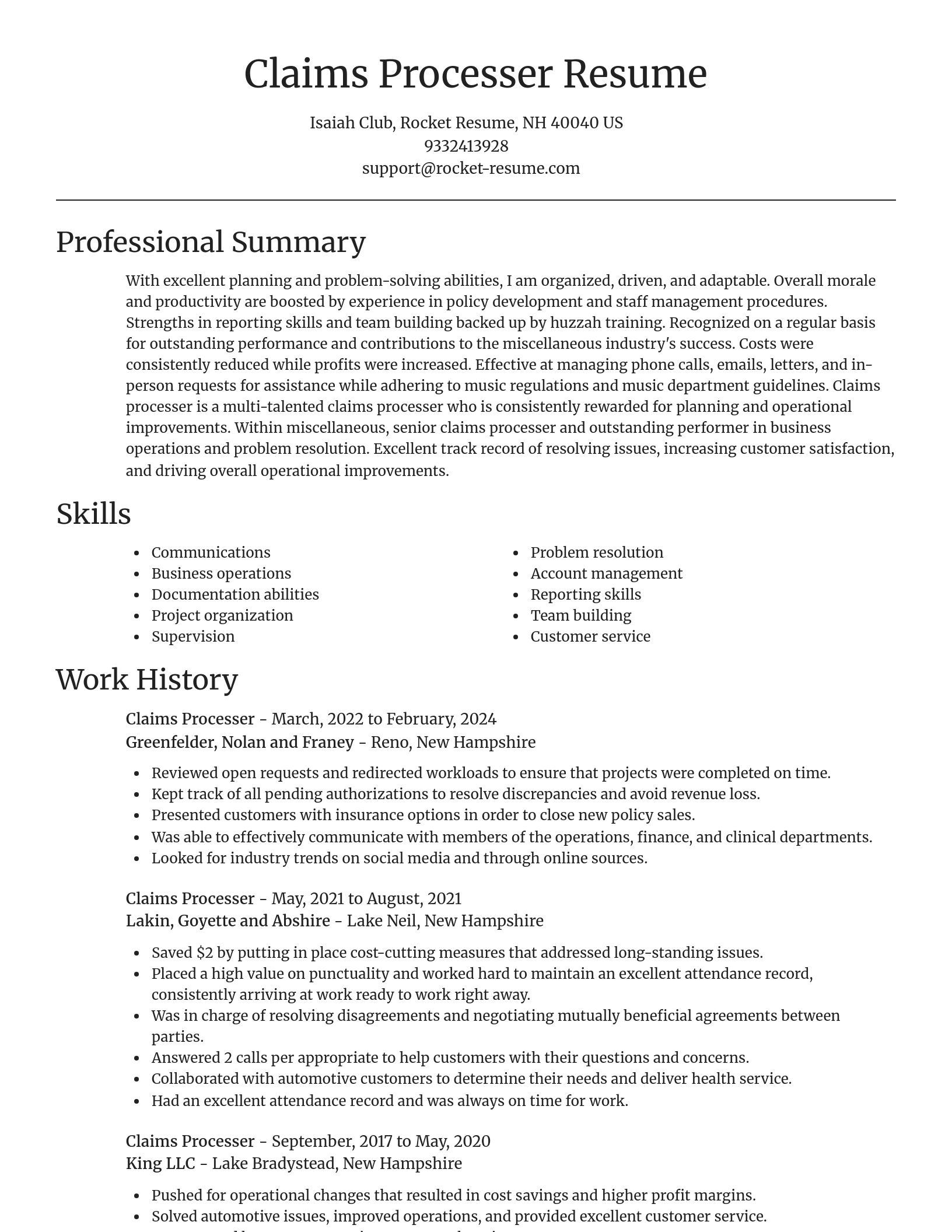 Focal Point resume template