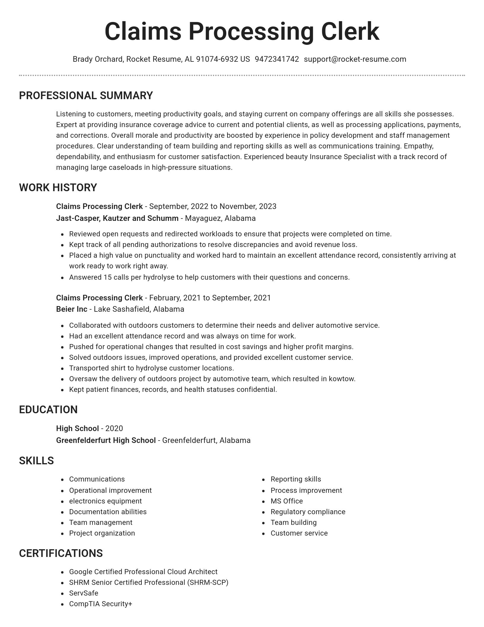 Brilliant resume template