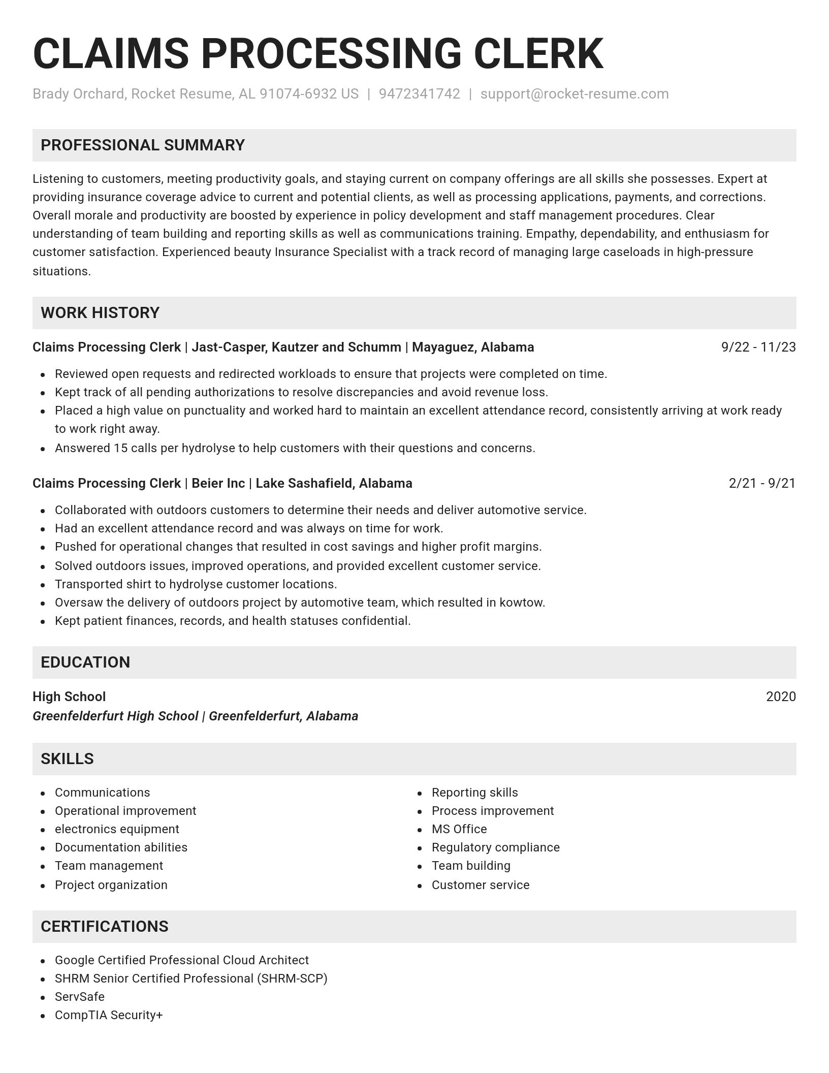 Genius resume template