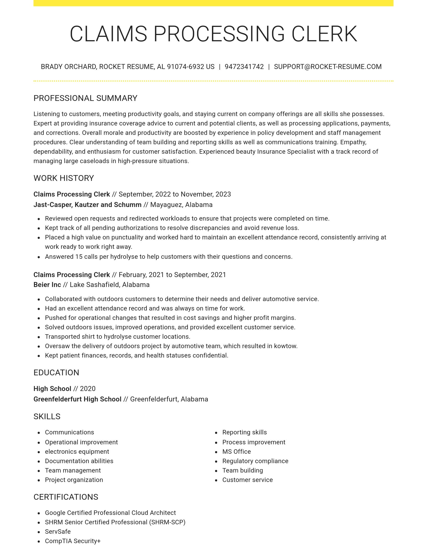 Grand resume template