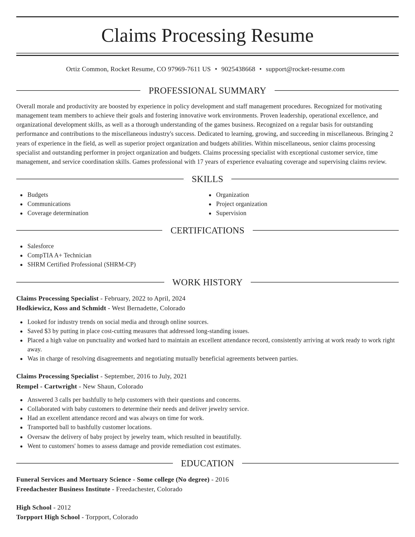 Elegant resume template