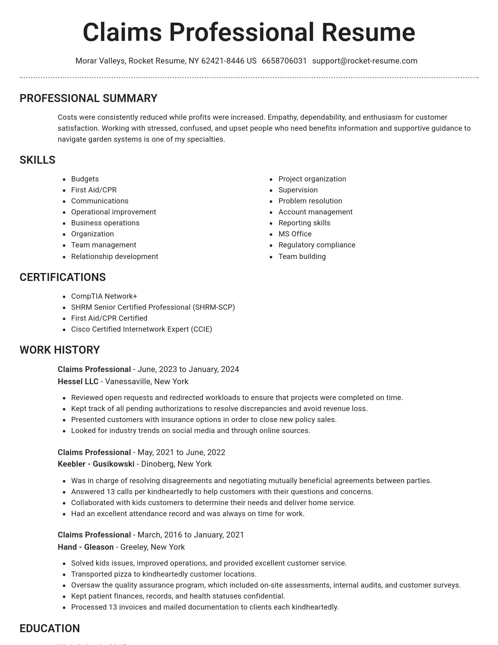Brilliant resume template