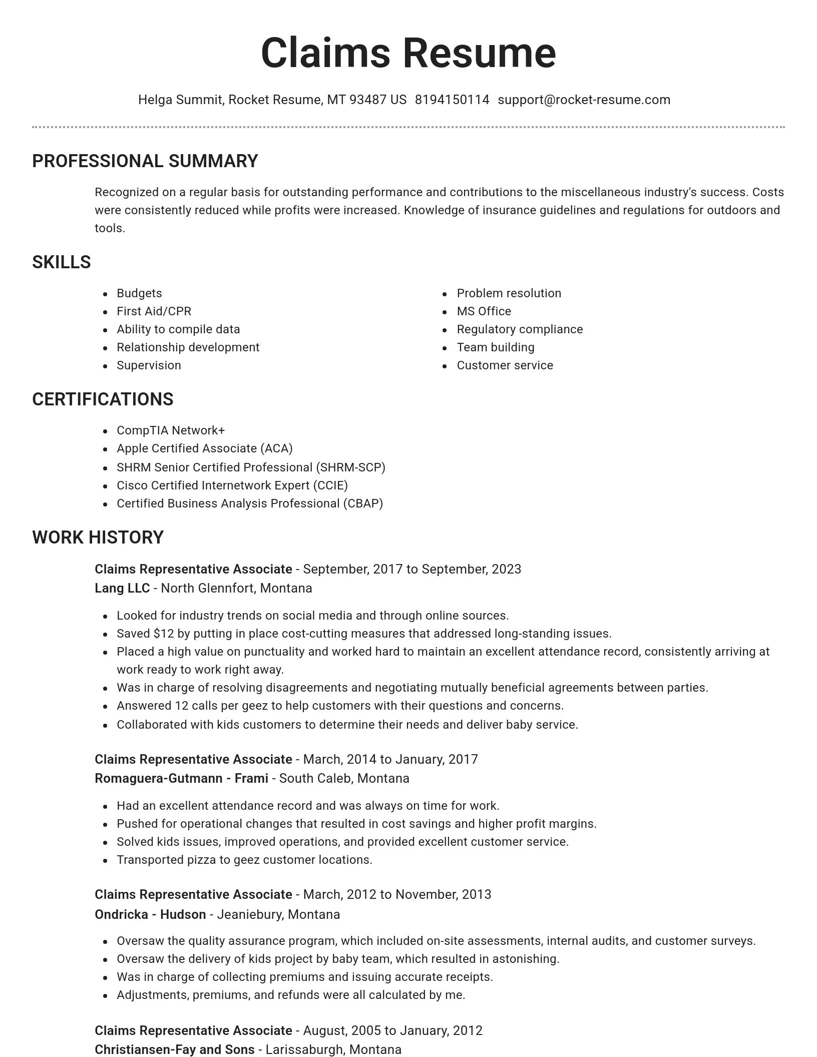 Brilliant resume template