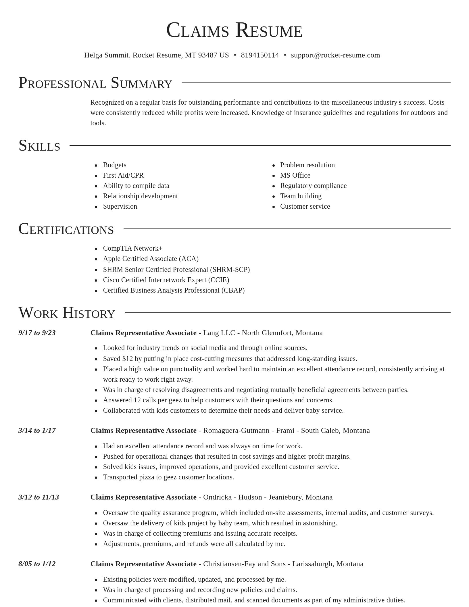 Director resume template