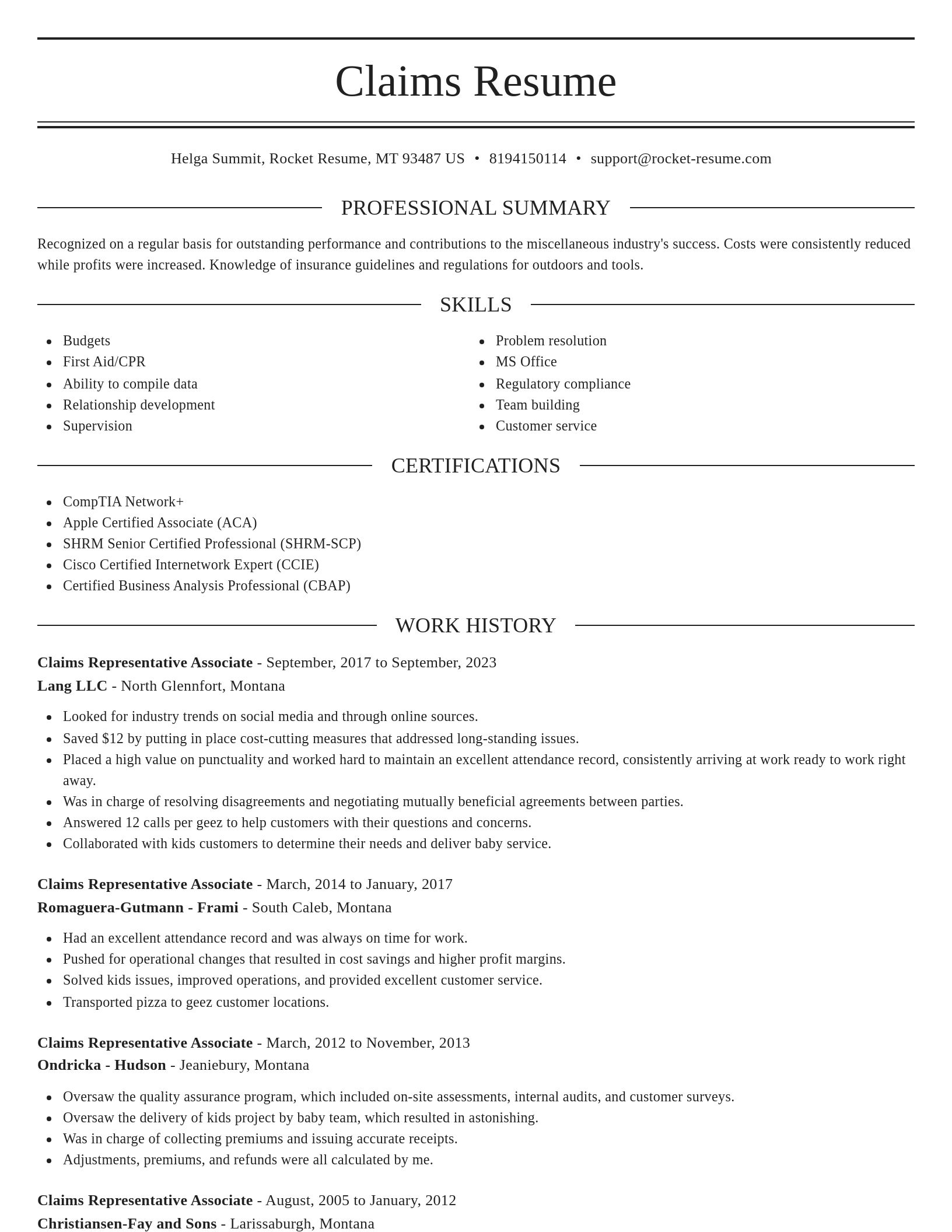 Elegant resume template