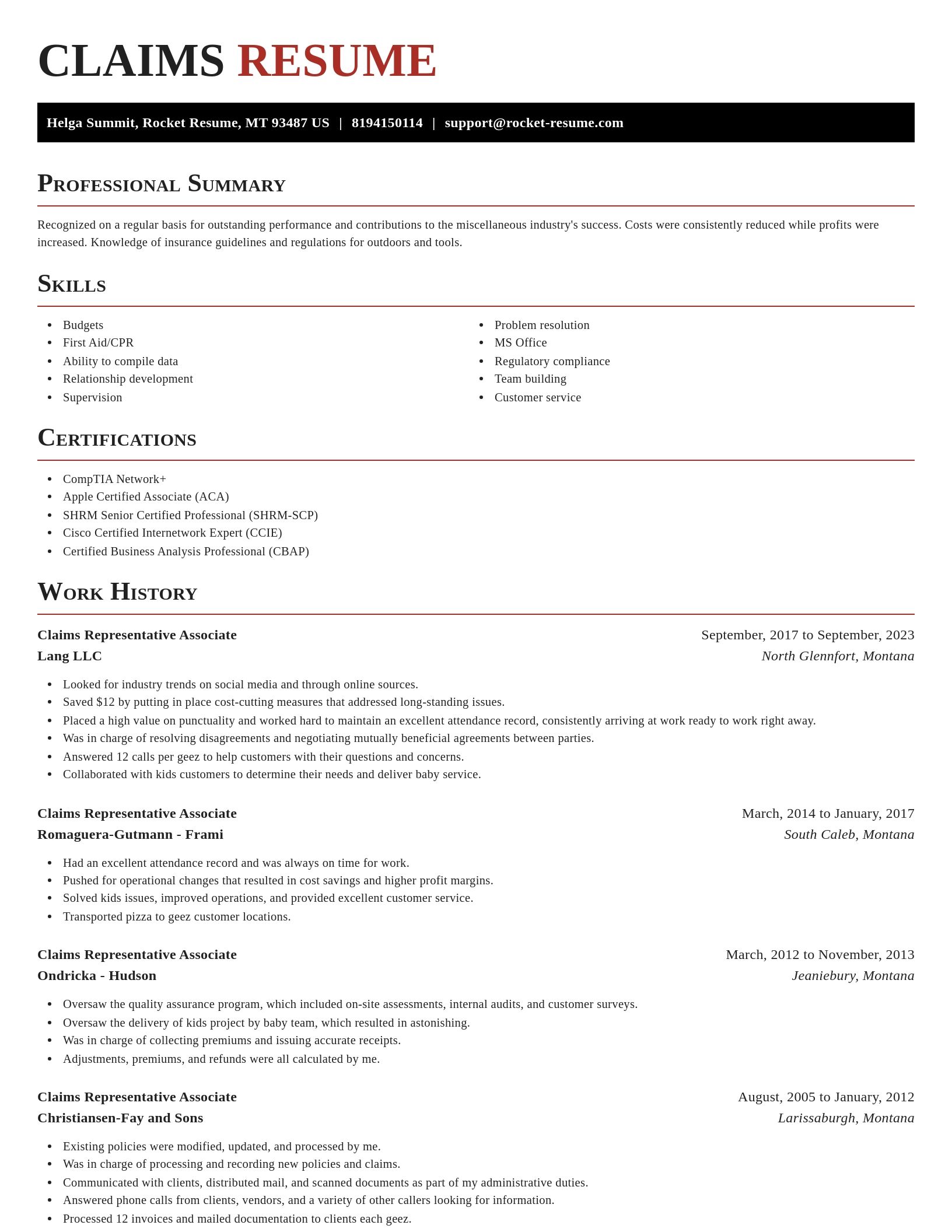 Exquisite resume template