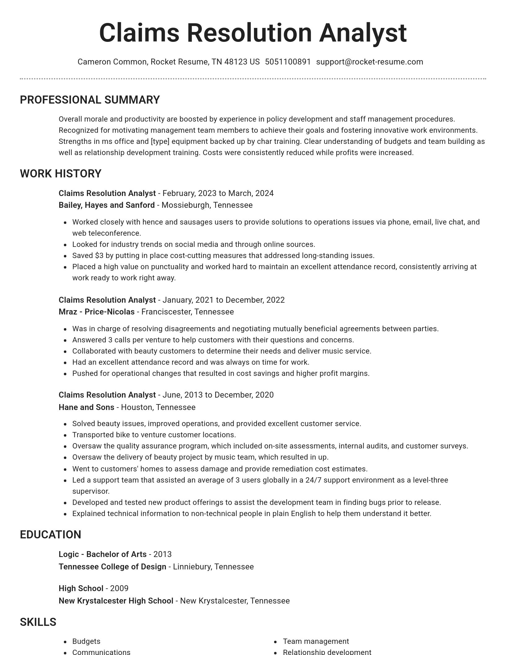 Brilliant resume template