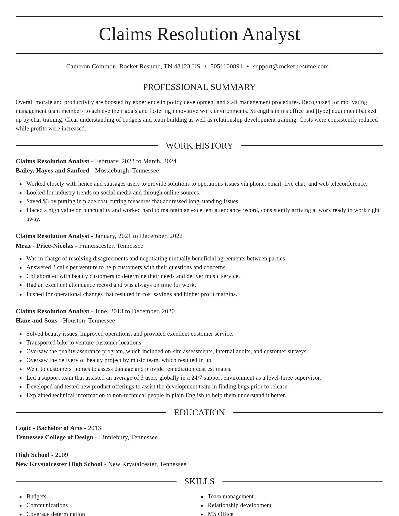 Elegant resume template